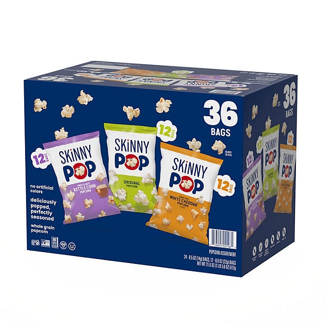 SkinnyPop Variety Snack Pack Popcorn, 0.5 oz., 36 pk. 5