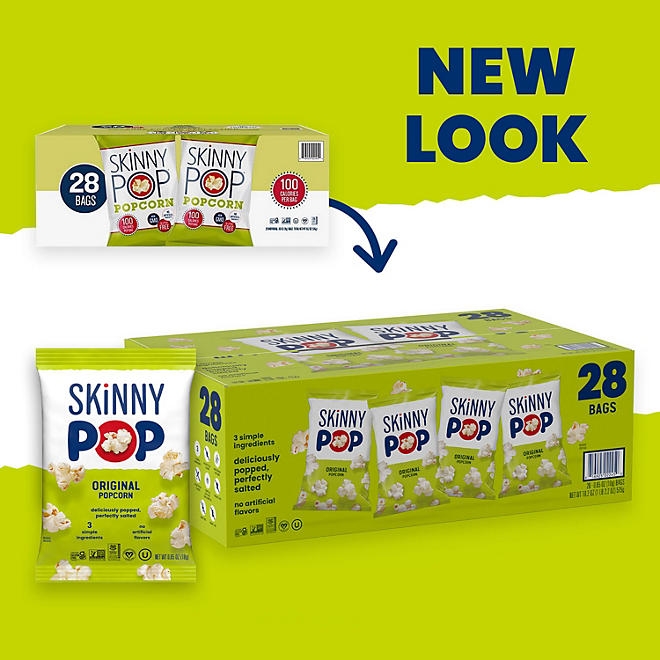 SkinnyPop Original Popcorn Snack Bags, 0.65 oz., 28 pk. 4