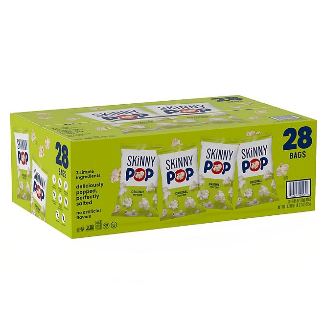 SkinnyPop Original Popcorn Snack Bags, 0.65 oz., 28 pk. 5