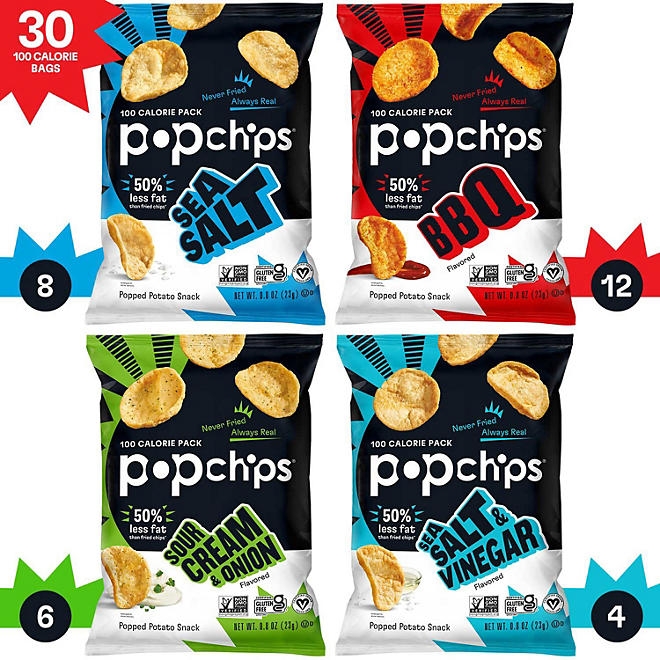 Popchips Variety Pack Chips, 0.8 oz., 30 pk. 5