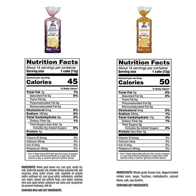 Quaker Rice Cakes, Variety Pack, 4 pk. 4
