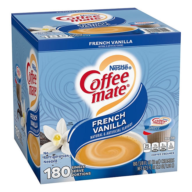 Nestle Coffee-Mate Coffee Creamer Liquid Creamer Singles, French Vanilla, 180 ct. 3