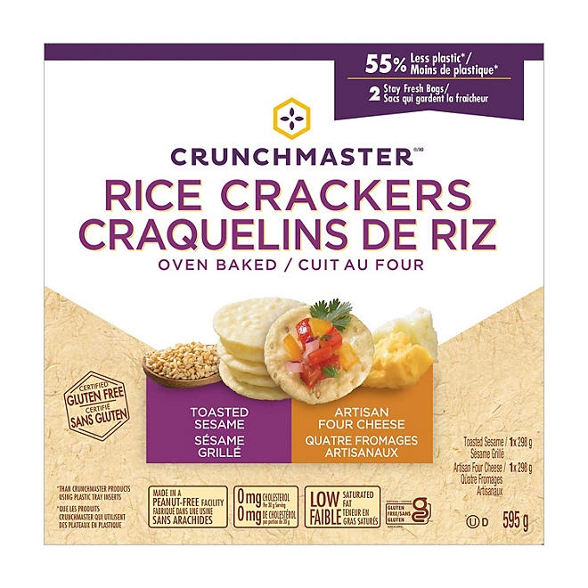 Crunchmaster Variety Pack Rice Crackers, 10.5 oz., 2 pk. 3