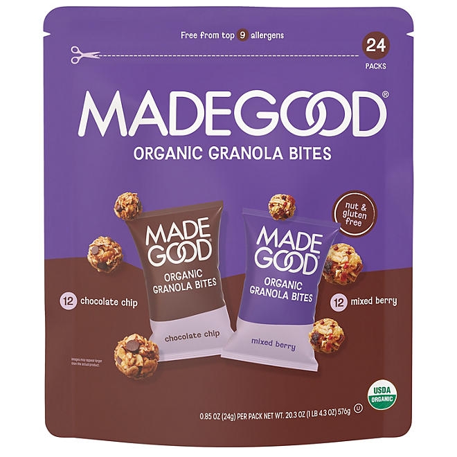 MadeGood Mixed Berry & Chocolate Chip Granola Minis, 24 pk. 3