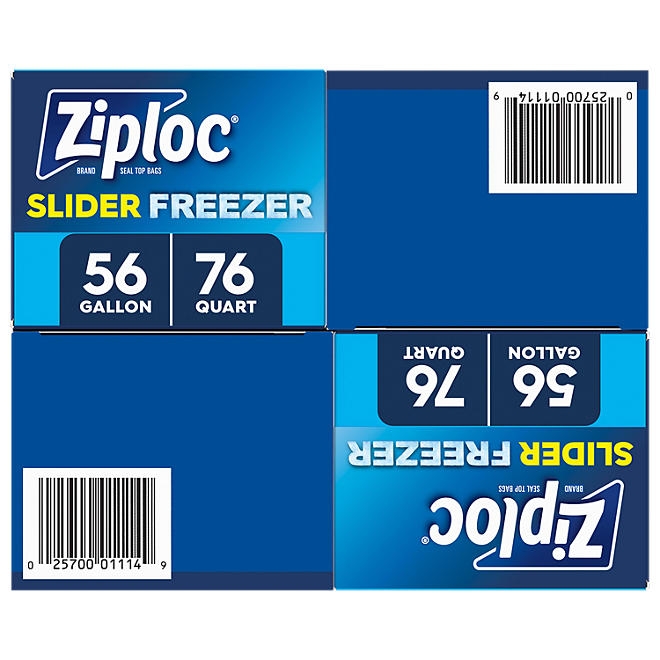Ziploc Slider Freezer Bags, Variety Pack, 132 ct. 4