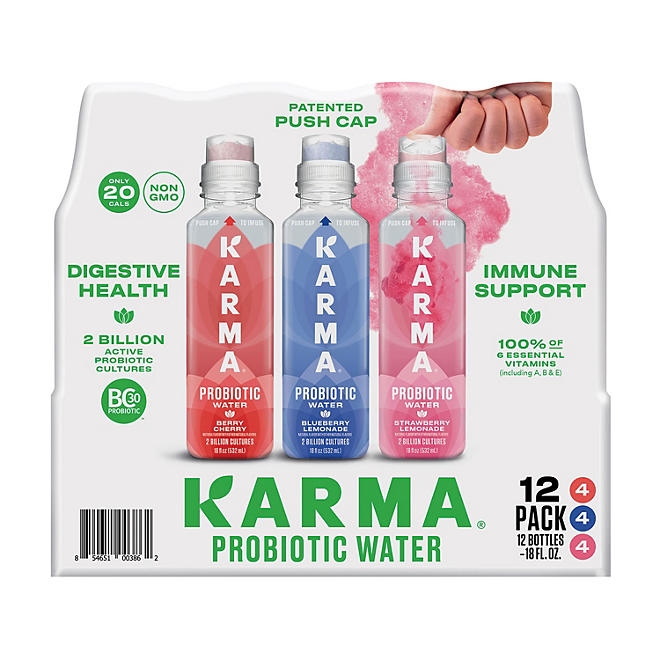 Karma Probiotic Water Variety Pack 18 oz., 12 pk. 3