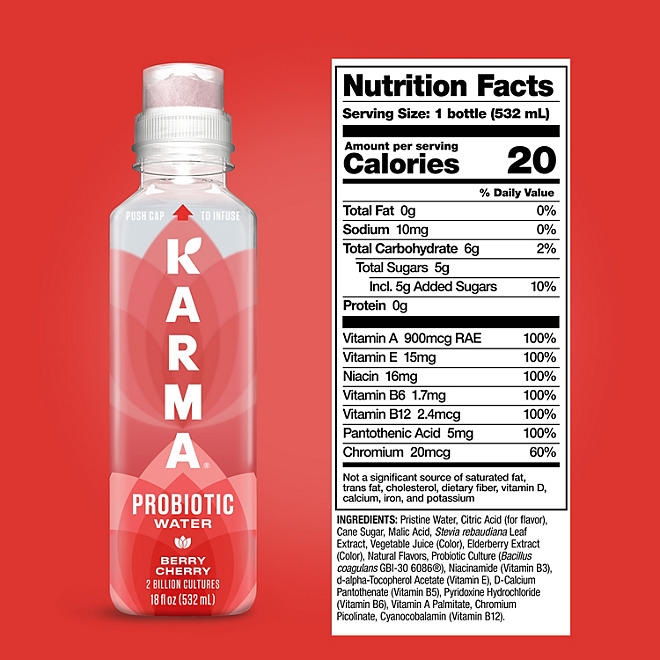 Karma Probiotic Water Variety Pack 18 oz., 12 pk. 4