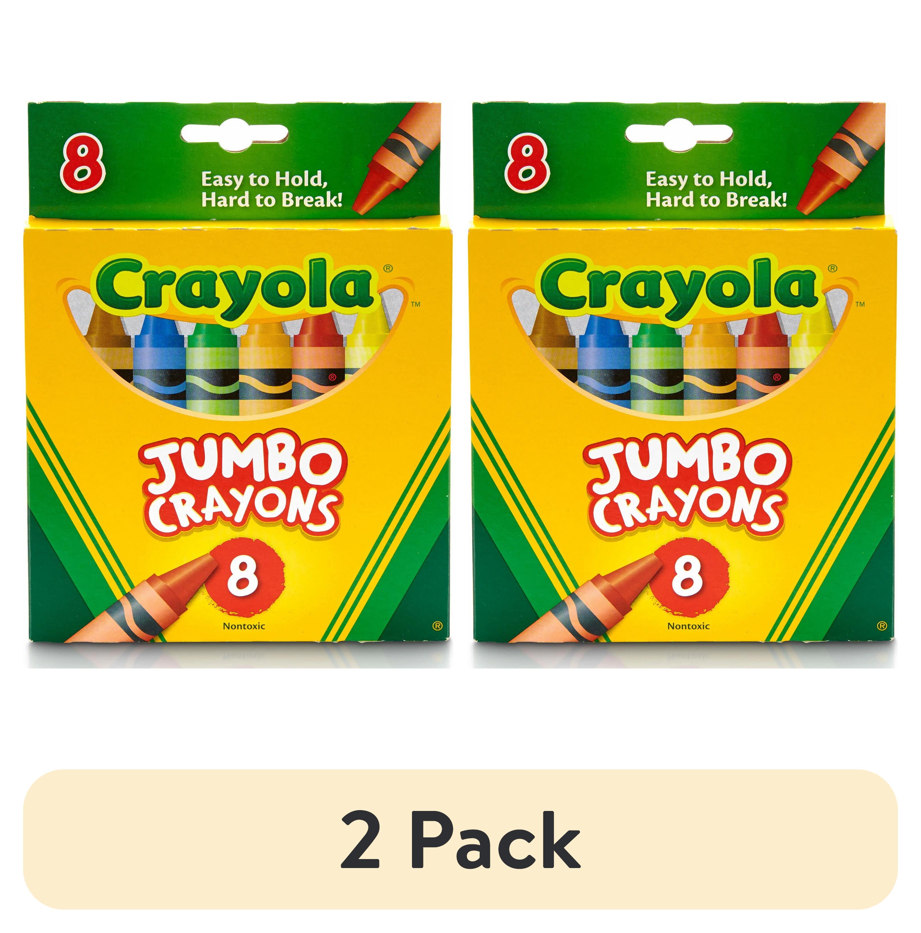 (2 pack) (2 pack) Jumbo Crayola Crayons, Jumbo Size, 0.56" x 5", 8 Assorted Colors, 8/Box