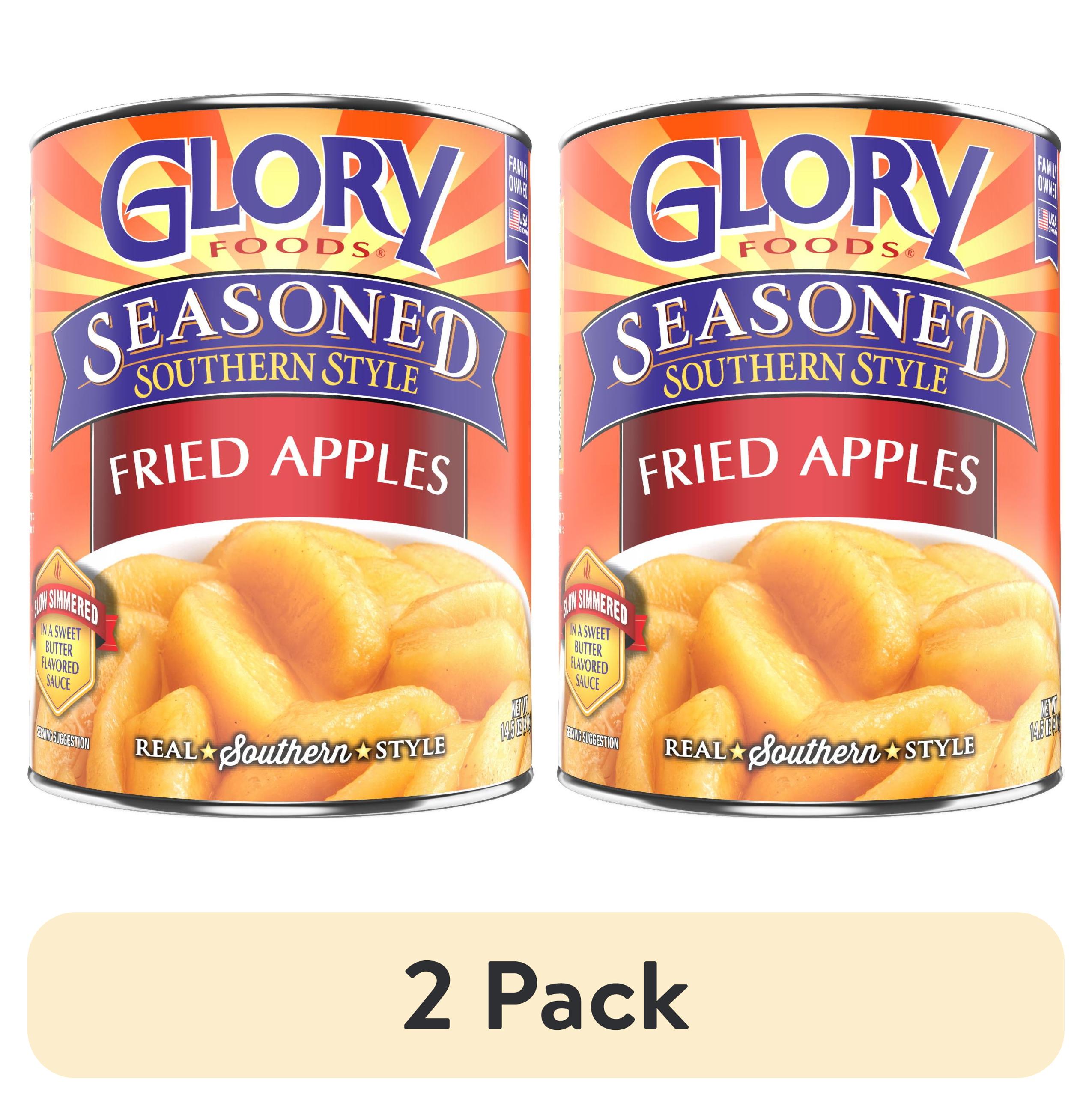(2 pack) Glory Foods Seasoned Southern Style Fried Apples, 14.5 oz., Can
