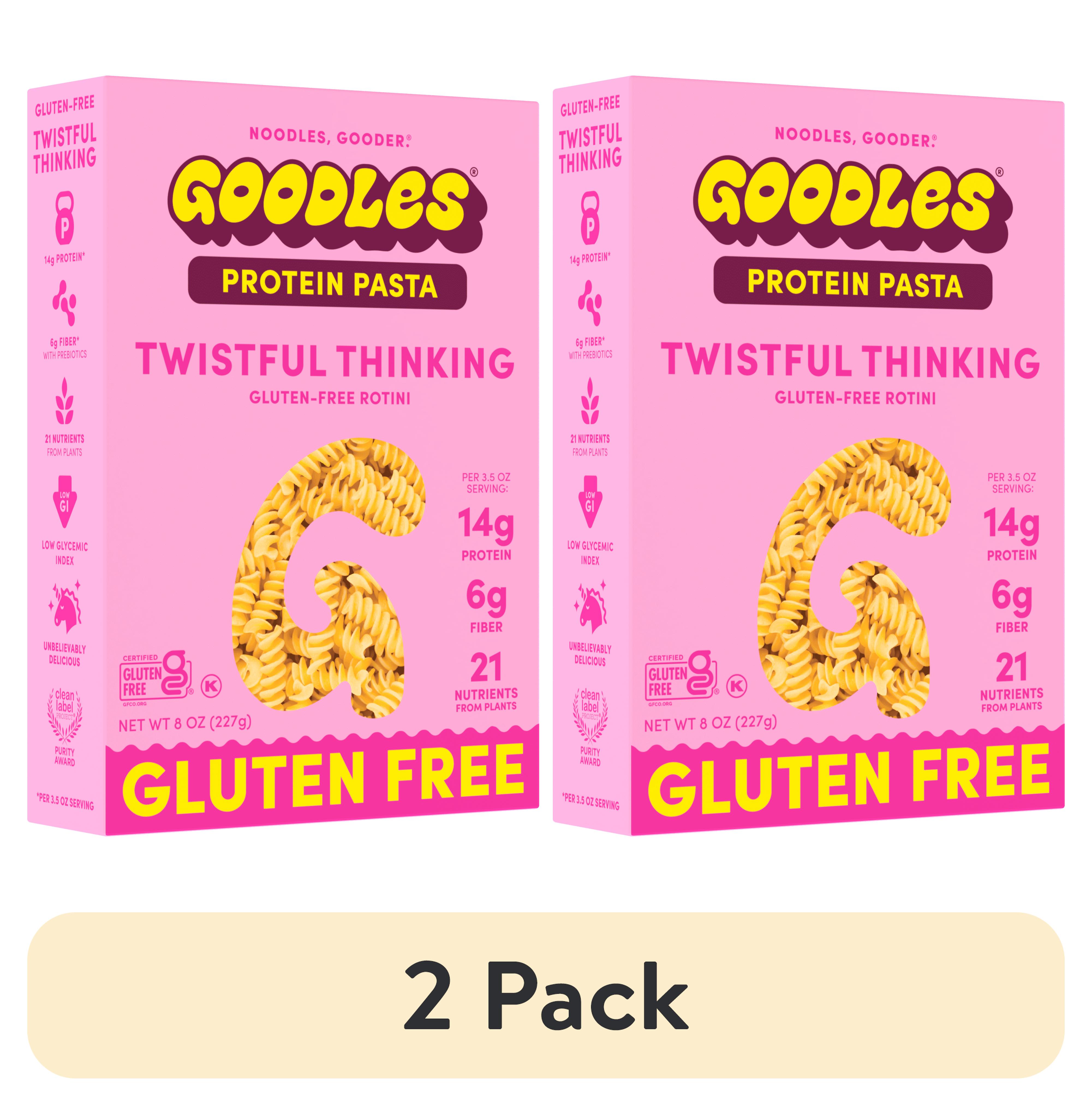 (2 pack) Goodles Protein-Packed Gluten-Free Dry Pasta Twistful Thinking 8 oz