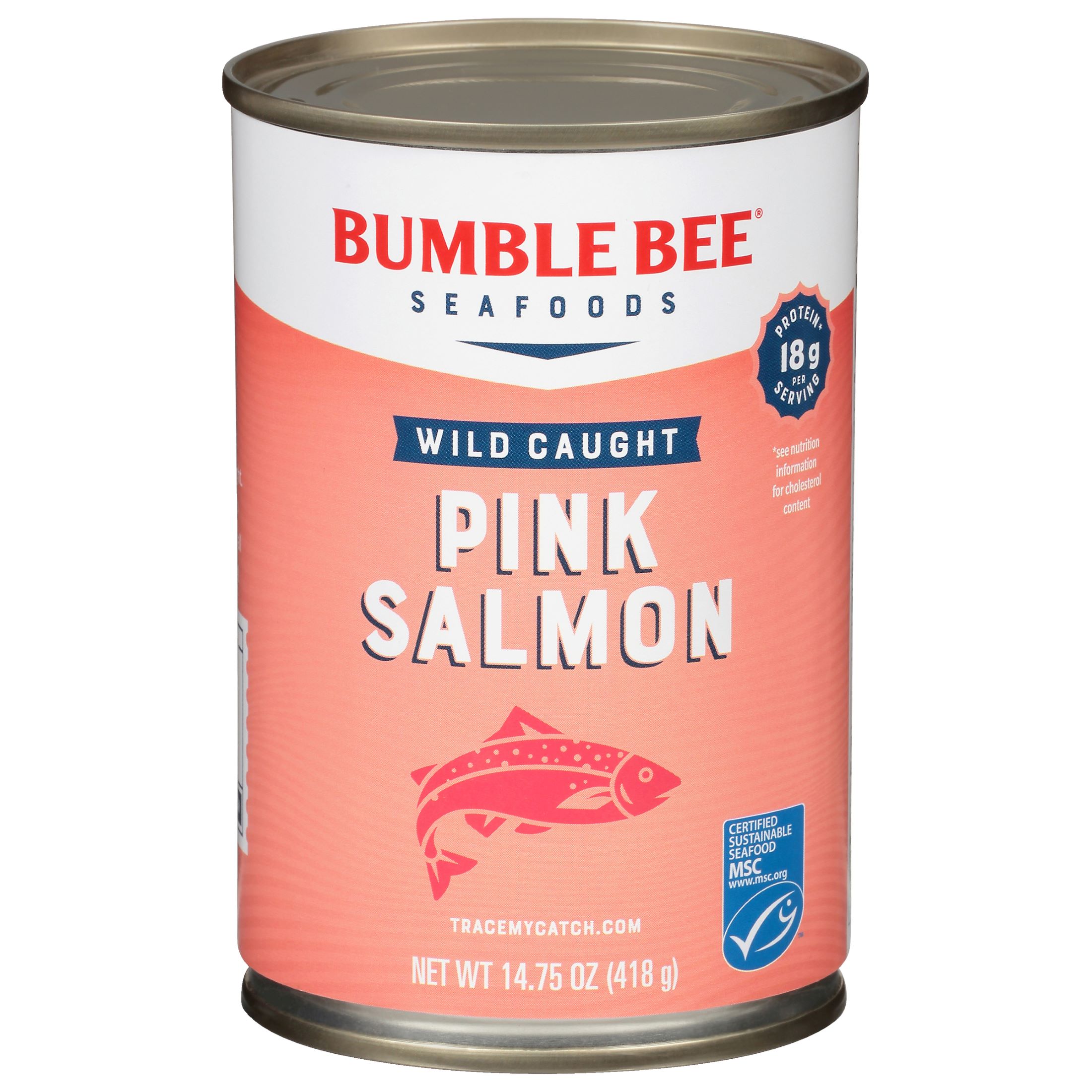 (3 pack) Bumble Bee Pink Salmon, Wild Caught, Gluten Free, 18g Protein per Serving, Ready to Eat, Shelf Stable Can, 14.75oz
