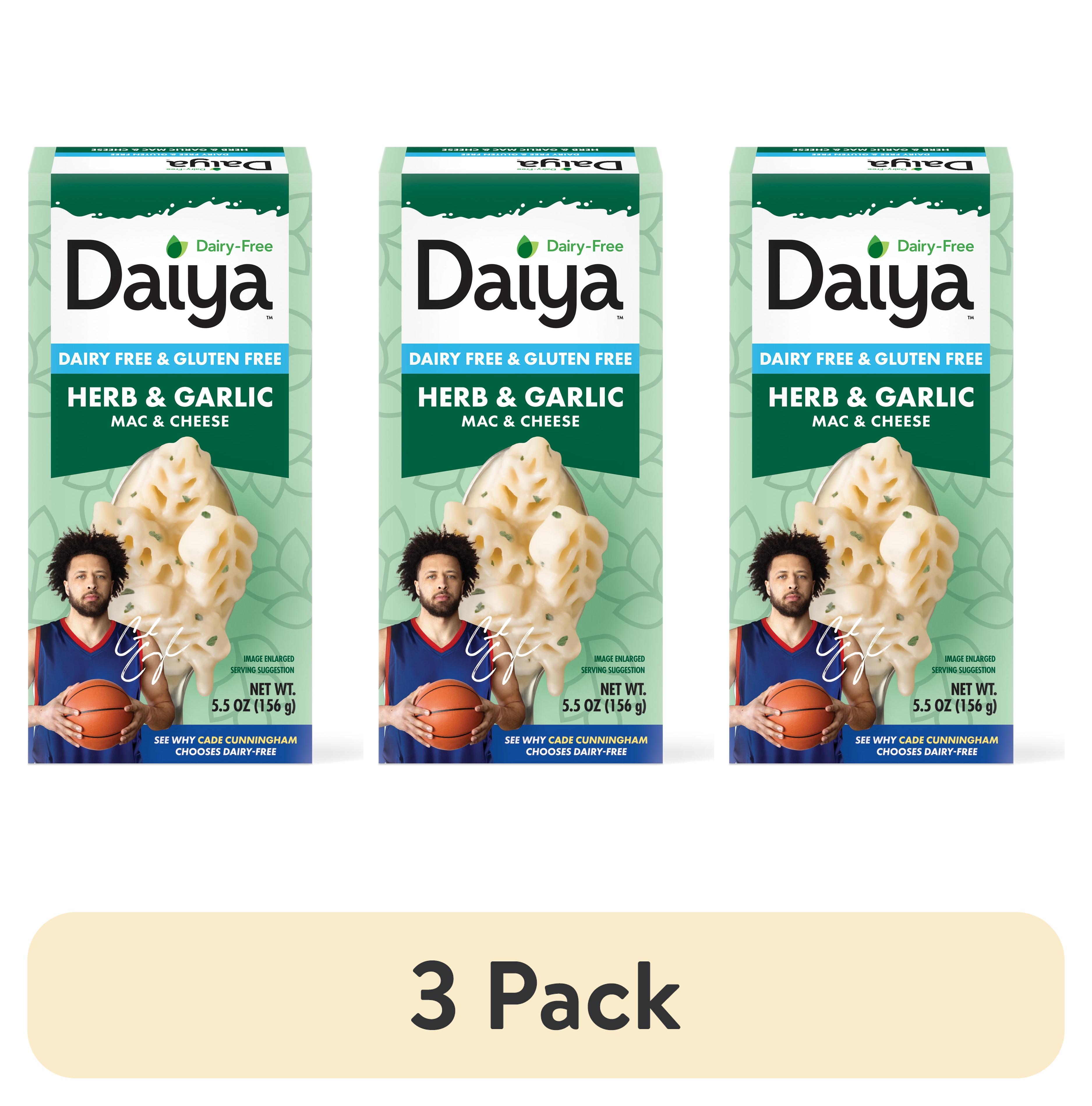 (3 pack) Daiya Dairy Free Gluten Free Herb and Garlic Mac & Cheese, Vegan, 5.5 oz (Shelf Stable)