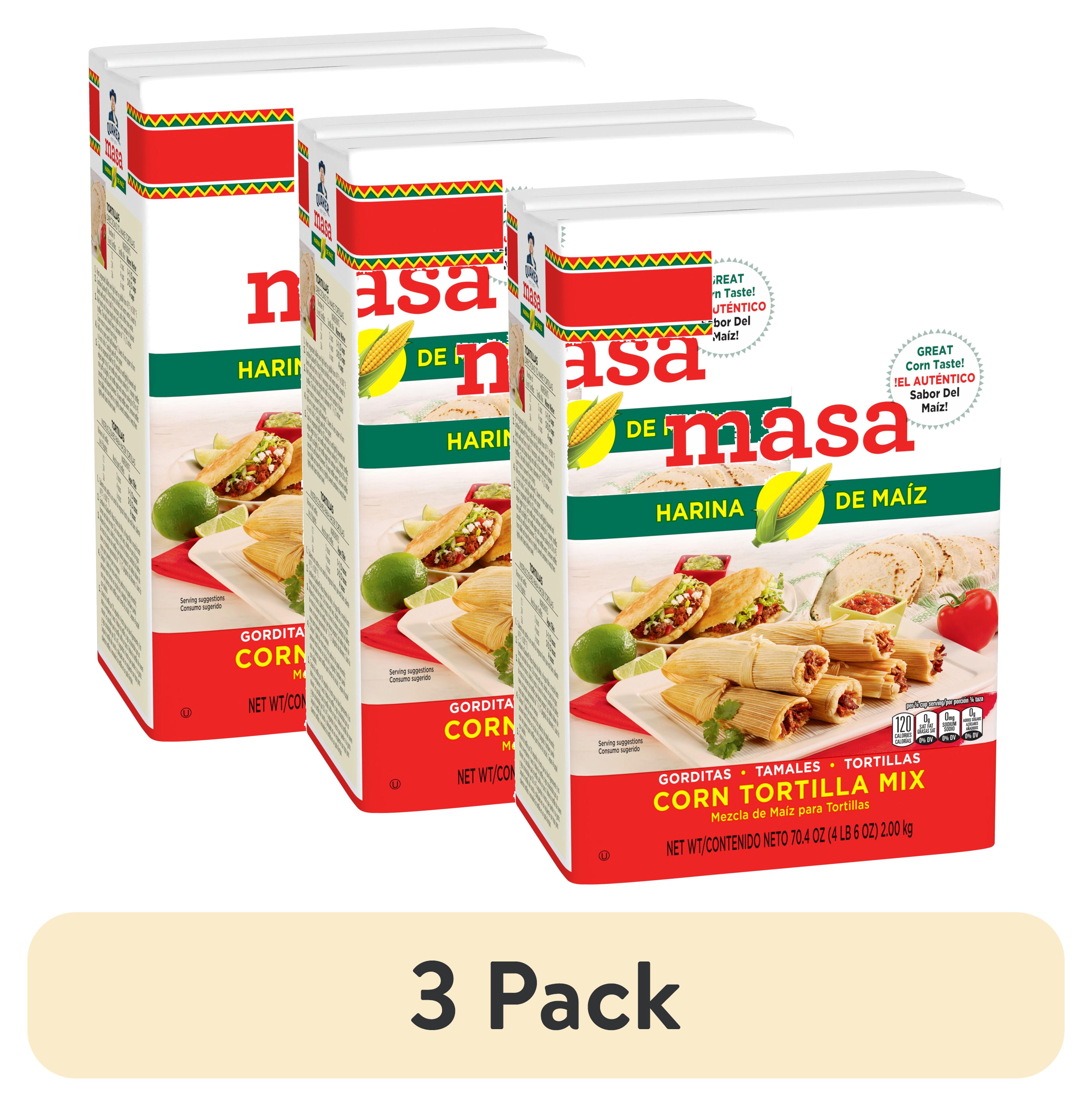 (3 pack) Quaker Masa Harina De Maiz Corn Tortilla Mix, 70.4 oz Bag