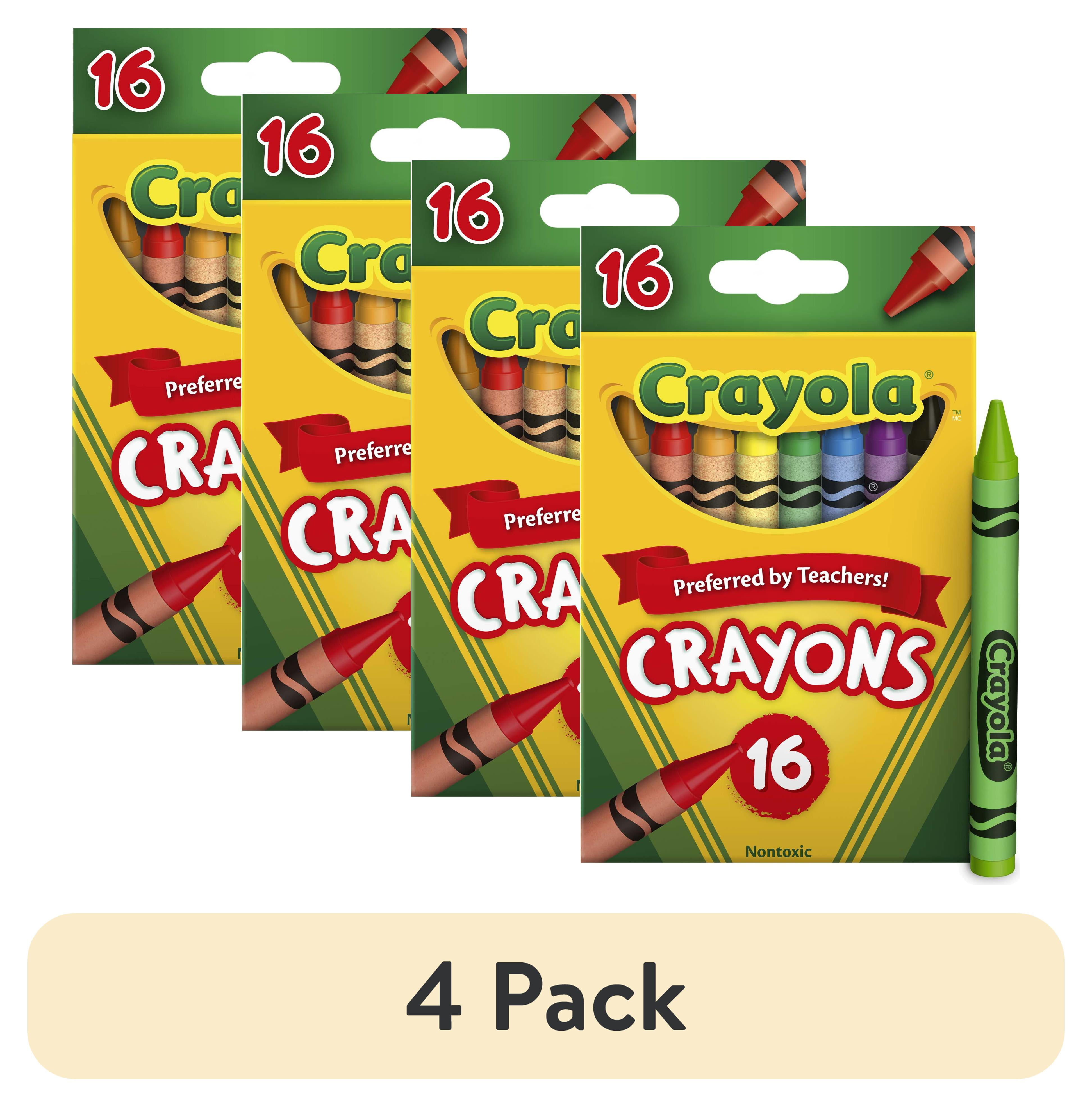 (4 pack) (4 pack) Crayola Classic Crayons, 16 Ct, Back to School Supplies for Kids, Art Supplies