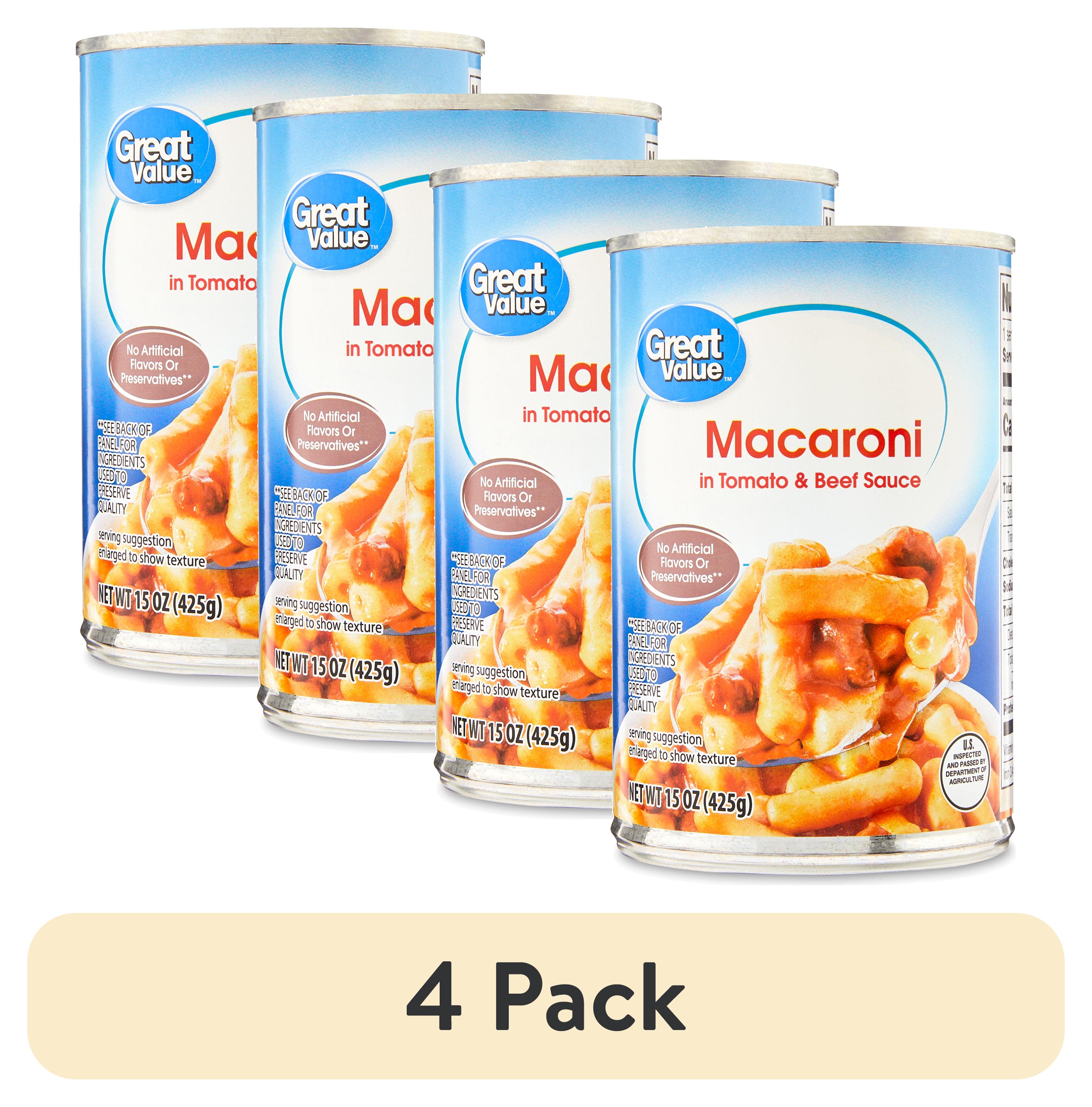 (4 pack) Great Value Macaroni & Beef, 15 oz