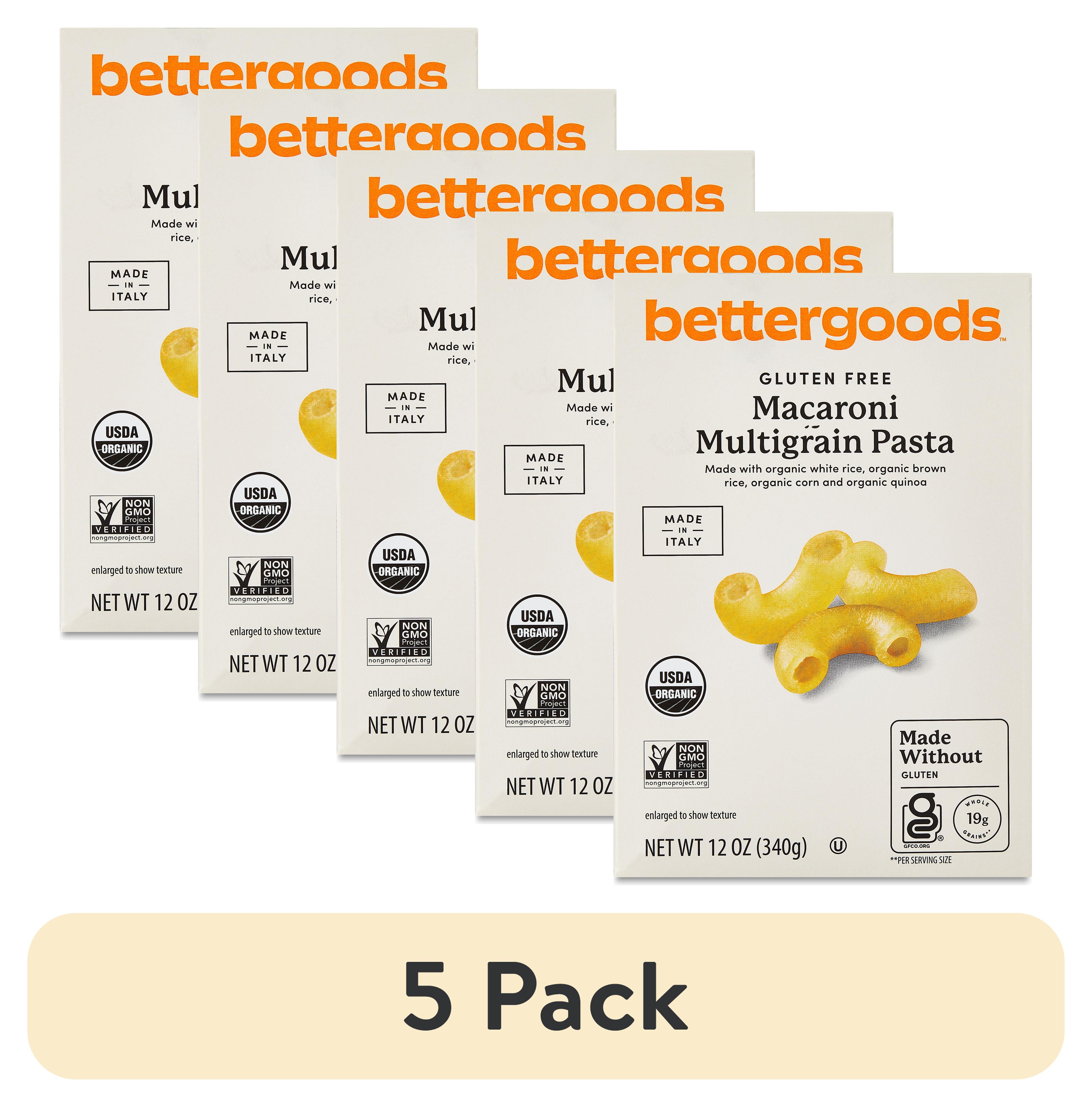 (5 pack) bettergoods Gluten Free Macaroni Multigrain Pasta, 12 oz