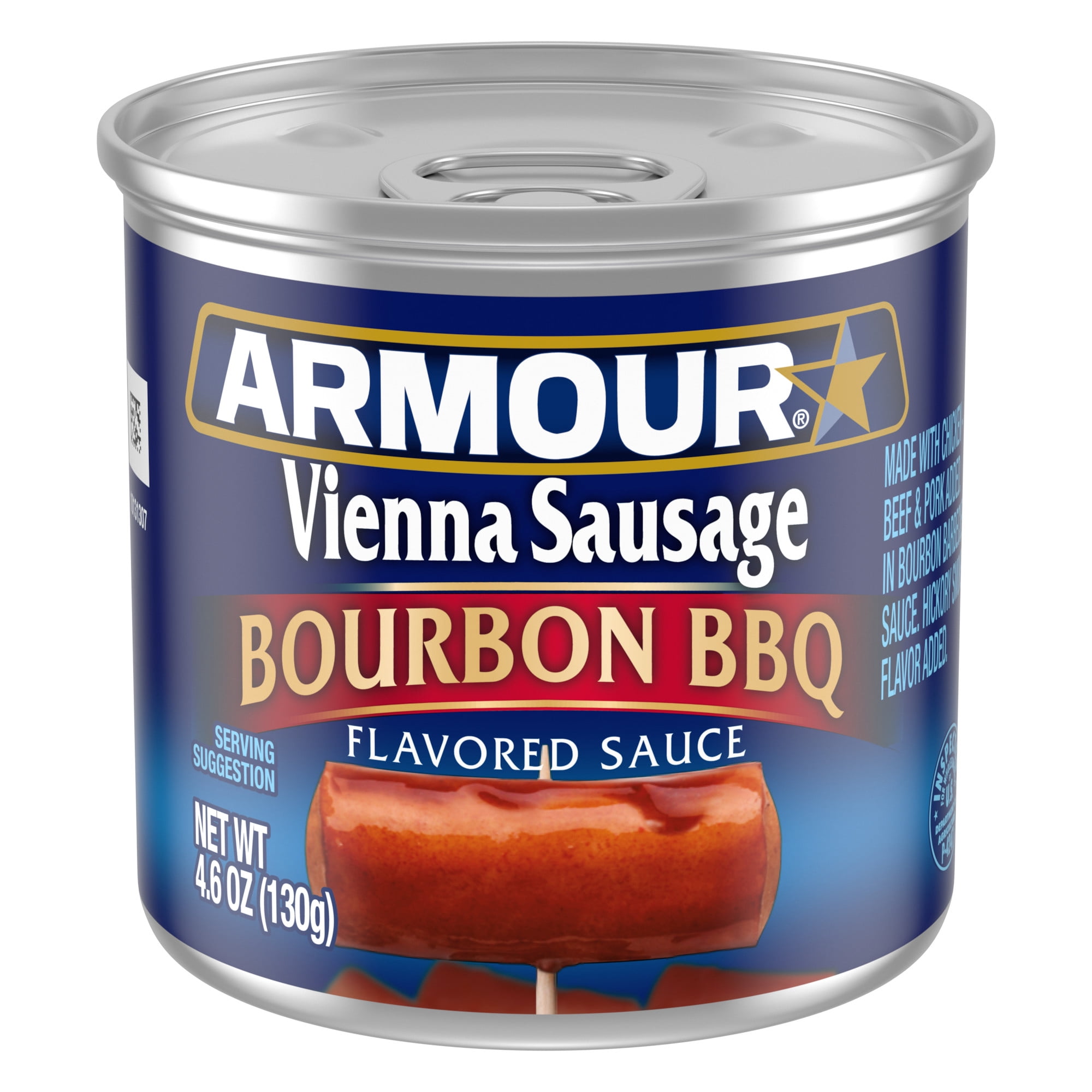 Armour Burbon Barbecue Vienna Sausage, 7g Protein Per Serving, 4.6 oz Can