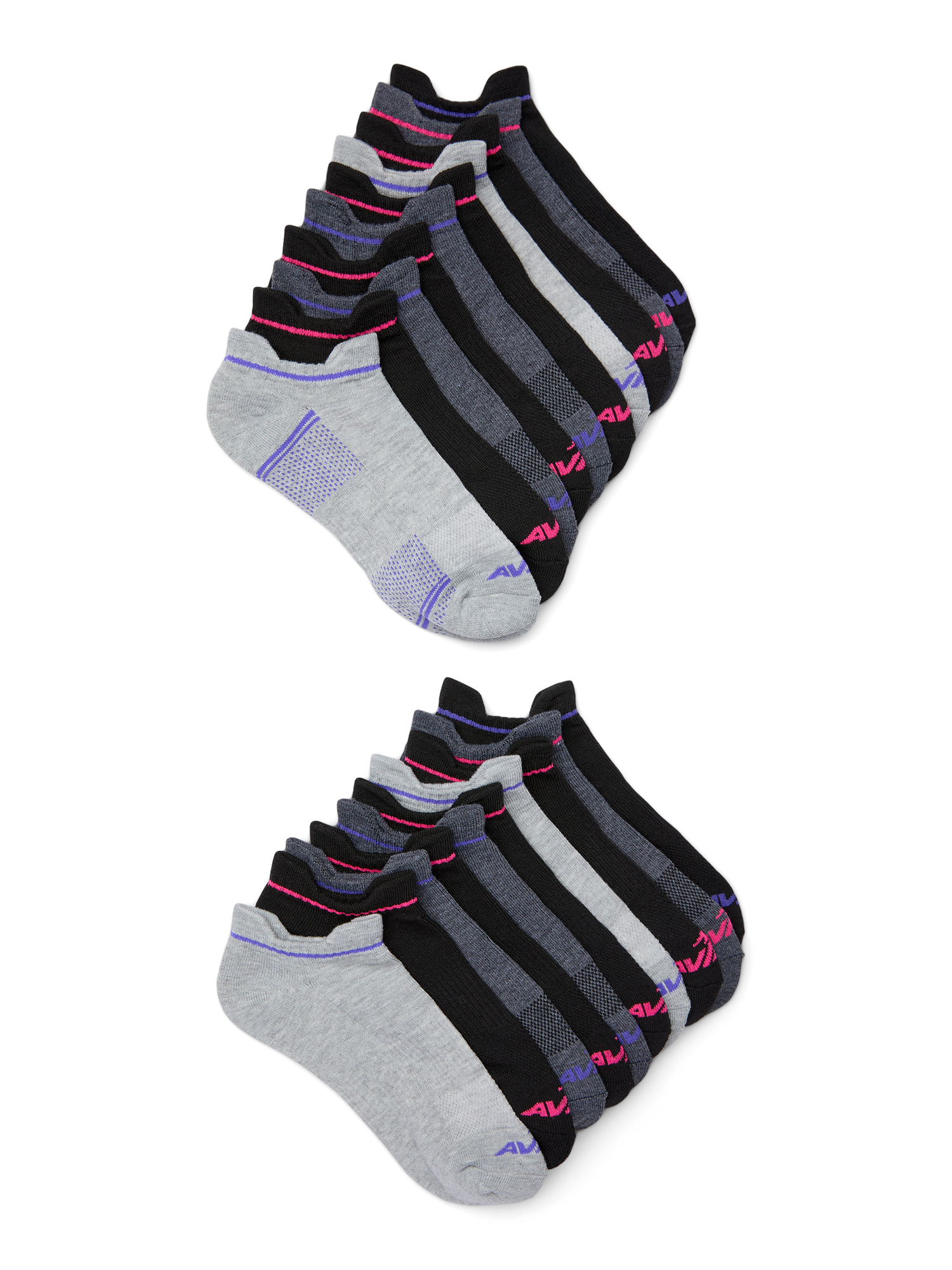 Women's Performance Cushion Low Cut Socks with Back Tab, 10 Pack