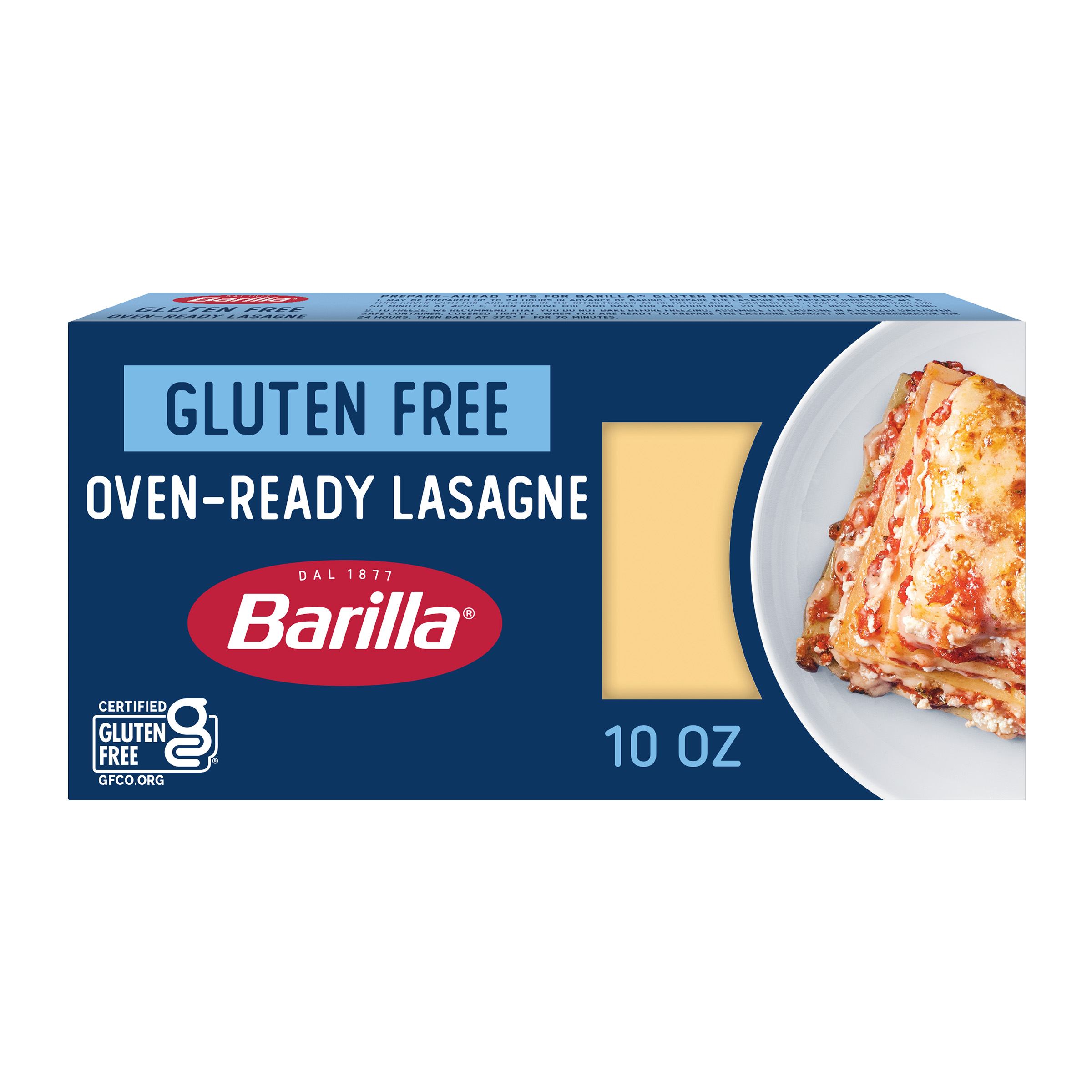 Barilla Gluten Free Oven Ready Lasagna Pasta, 10 oz