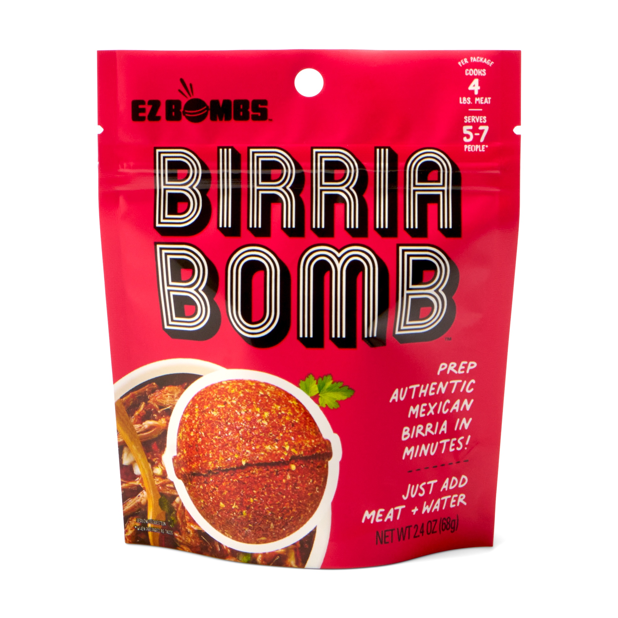 EZ Bombs Birria Bomb Seasoning, 1 Pack – Authentic Mexican Spice Mix for Tacos, Burritos, Nachos, and Quesadillas – Made with Real Chiles, Herbs, and Spices