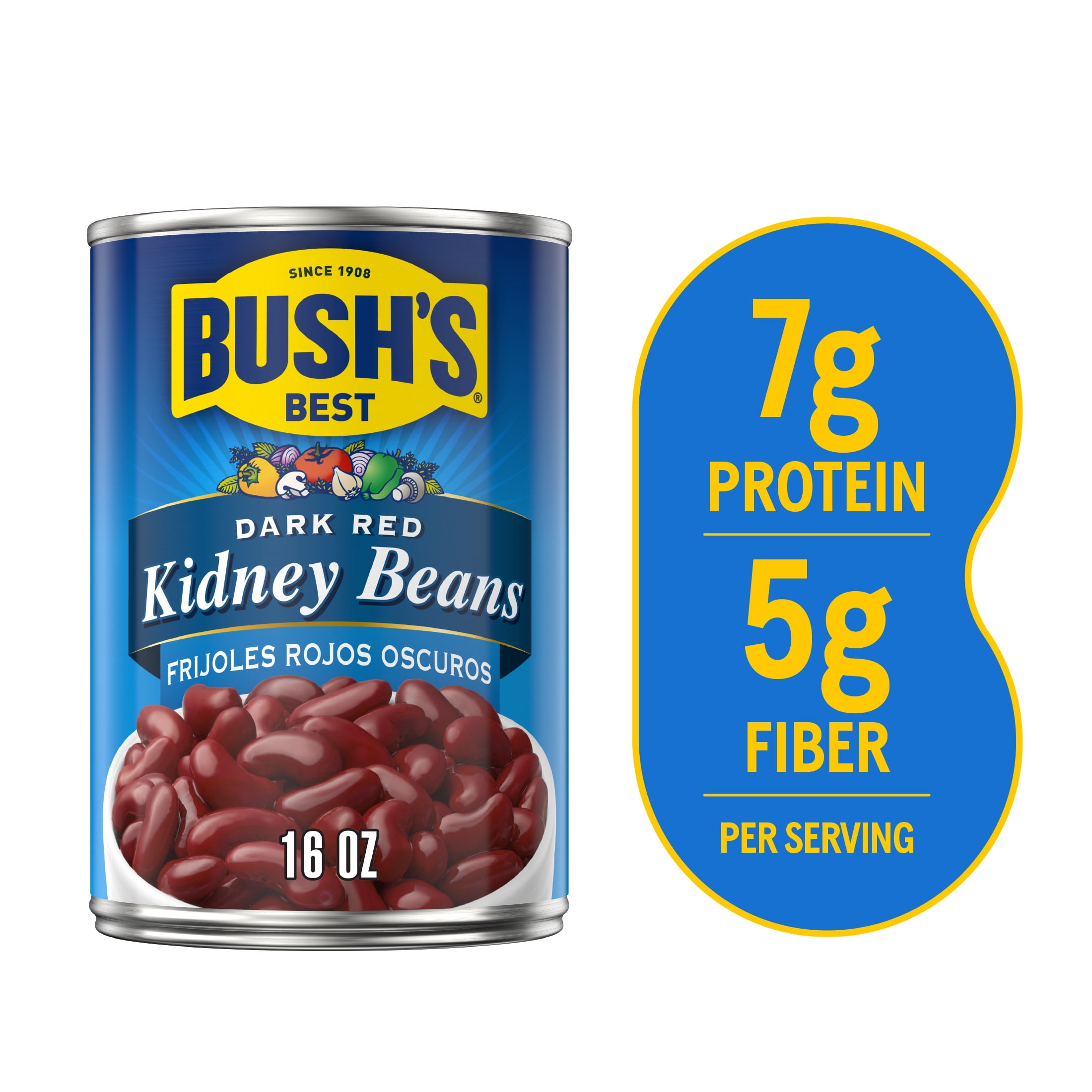Bush's Dark Red Kidney Beans, Canned Beans, 16 oz