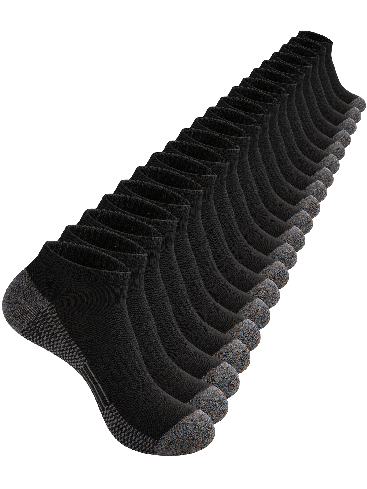 Mens 10 Pairs Athletic Ankle Socks Men's Breathable Low Cut Socks