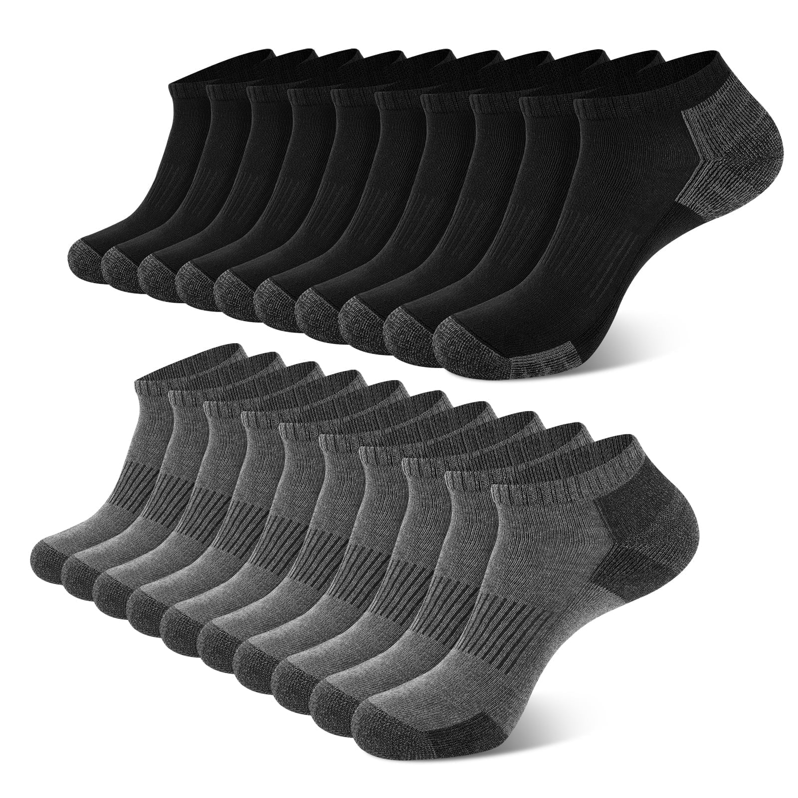 Mens Socks Ankle Low Cut Socks for Men Breathable Athletic Socks 10 Pairs