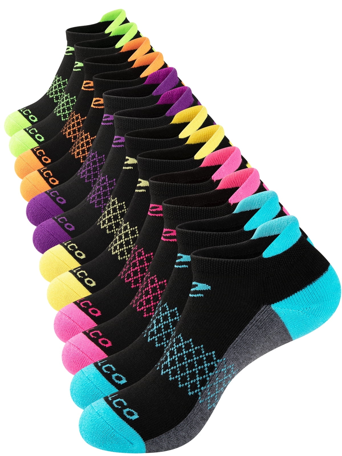 Women's Athletic Ankle Socks Women's Sock Size 9-11 Female Cushioned Color Socks 6 Pairs