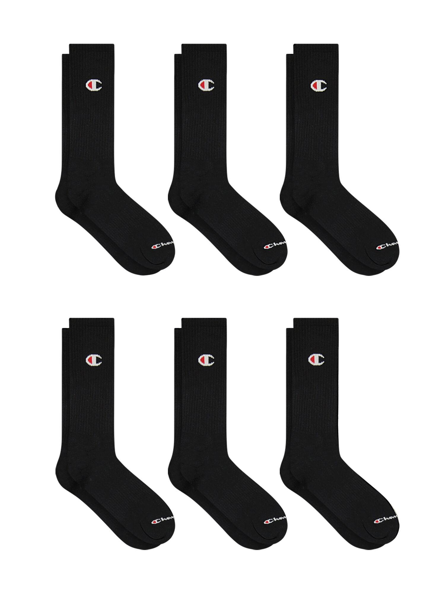 Men’s Lightweight Crew Socks 6 Pack, Moisture-Wicking, Arch Support, Stretch Comfort, Sizes 6–12.5