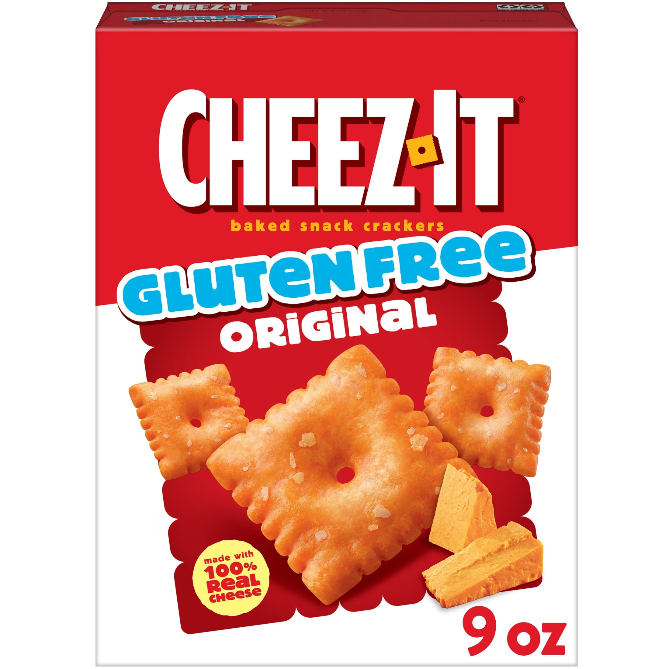Cheez-It Original Gluten-Free Baked Snack Crackers, Gluten Free, 9 oz