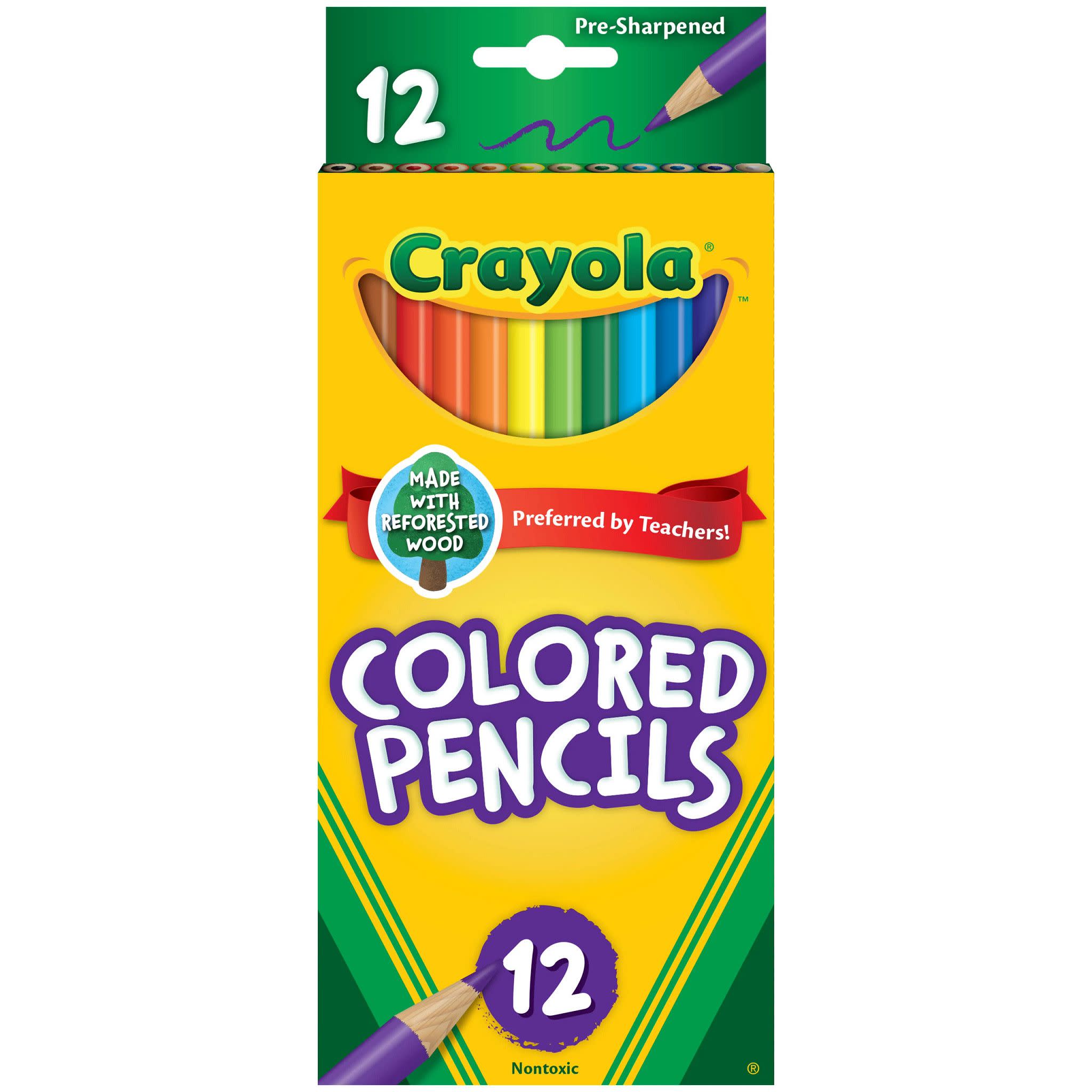 Crayola Colored Pencils Set Multi Colors, 12 Ct, Back to School Supplies for Kids, Child Ages 5+