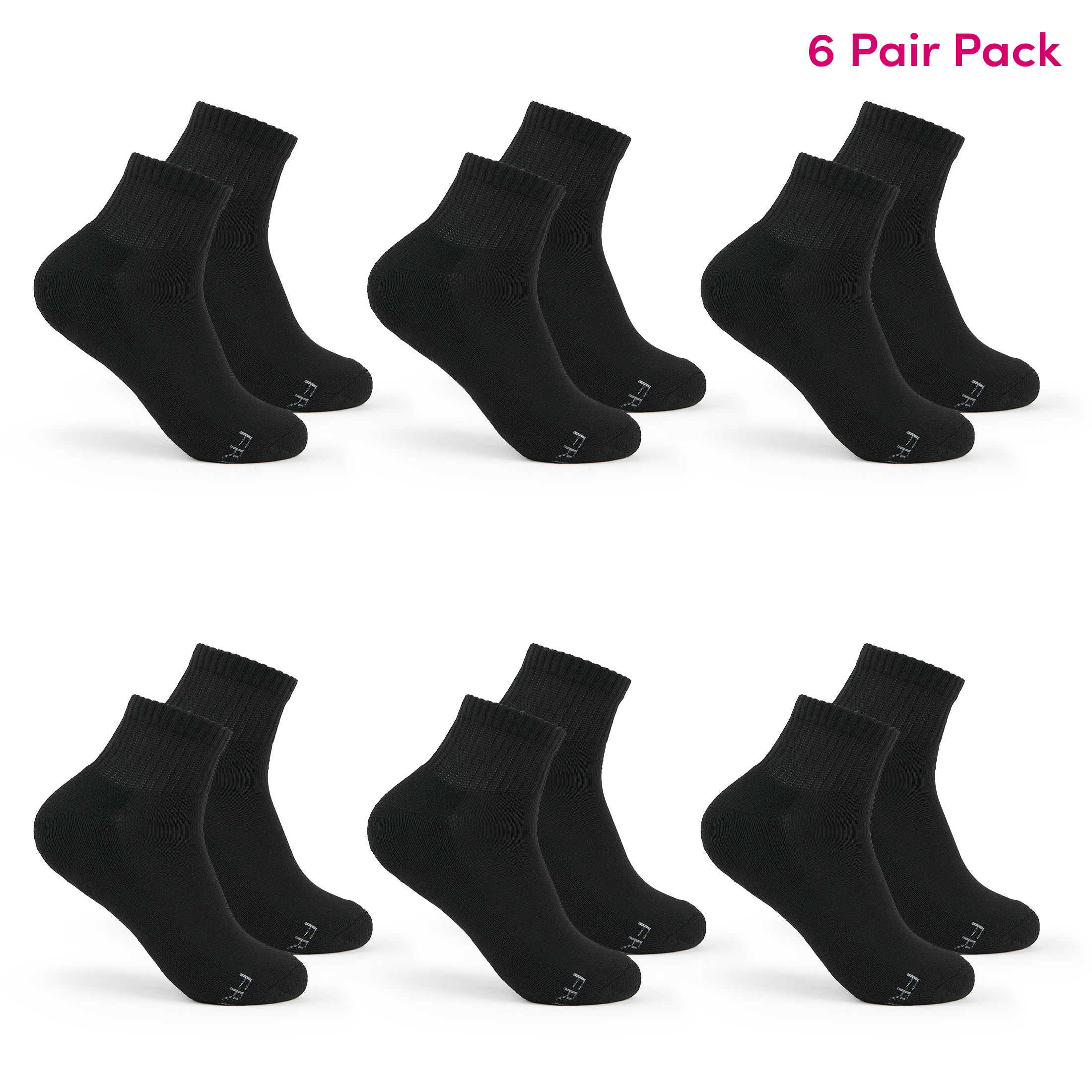 All Day Comfort Women's Socks, Sizes 4-12, 6-Pack