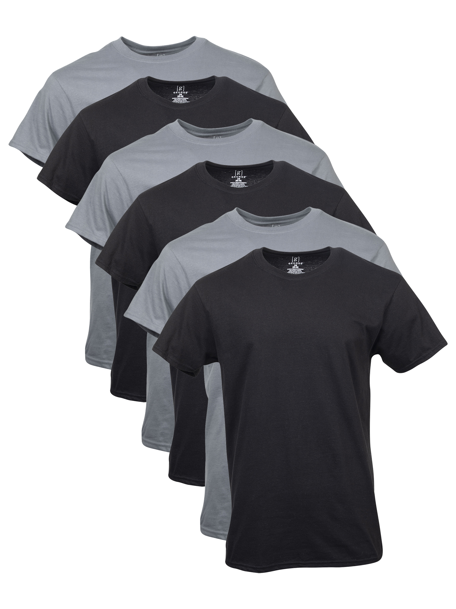 Men's Assorted Crew T-Shirts, 6 Pack