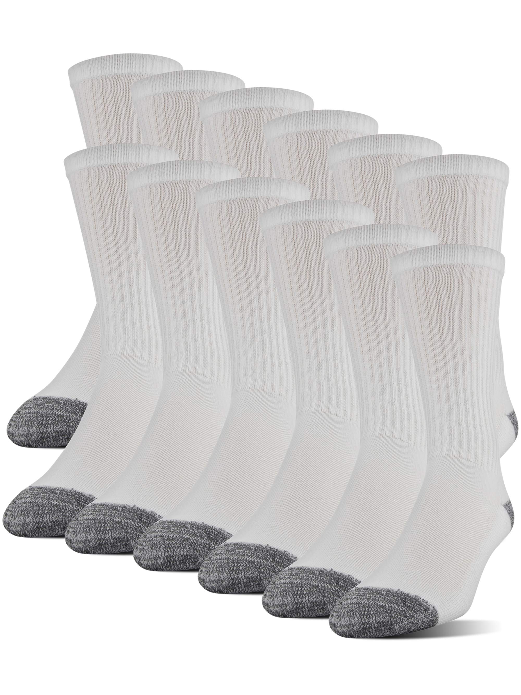 Men's Half Cushion Crew Socks, 12-Pack