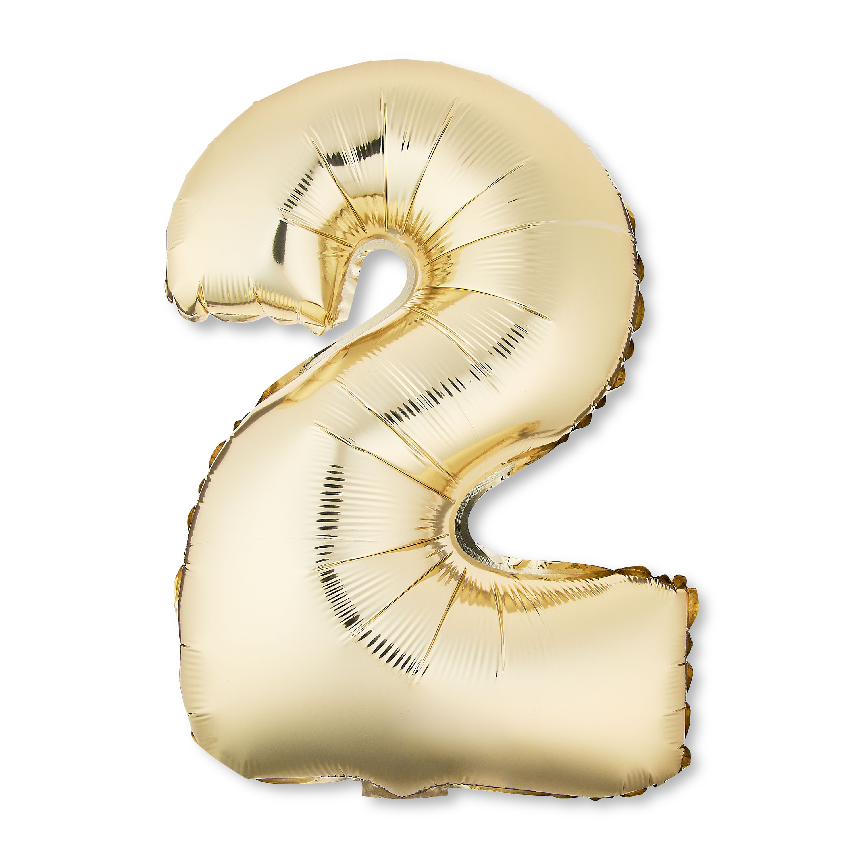 16 inch Number 2 Foil Balloon, Gold, by Way To Celebrate