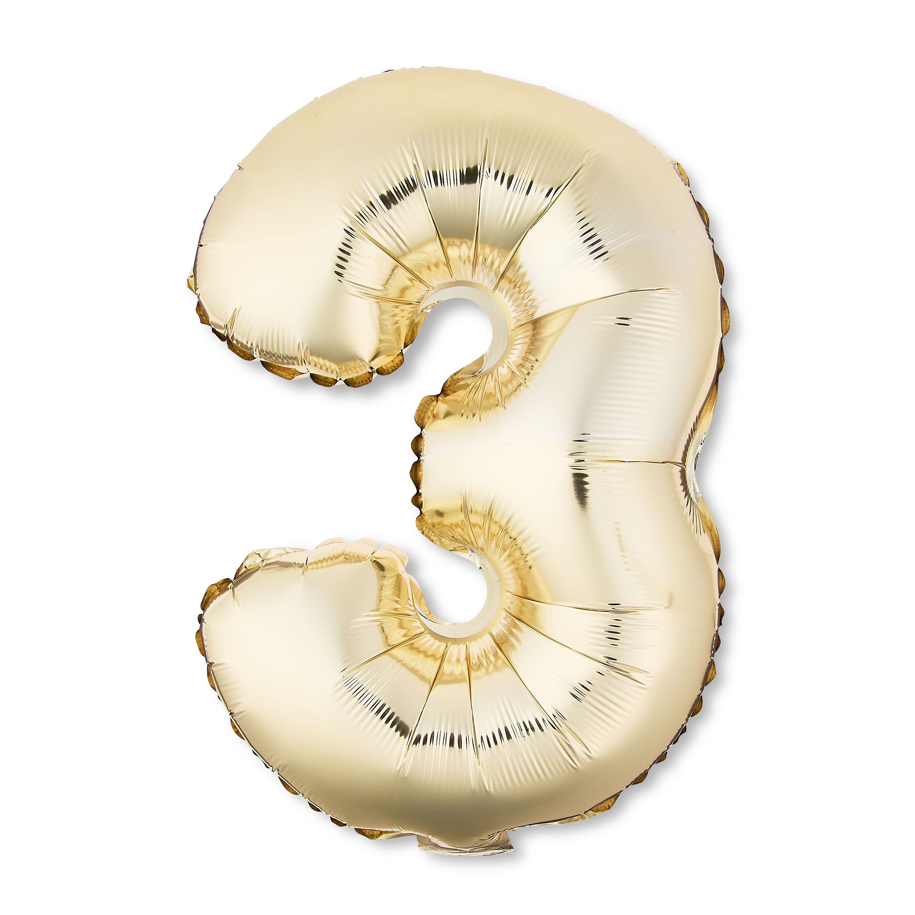 16 inch Foil Balloon Number 3, Gold, by Way to Celebrate