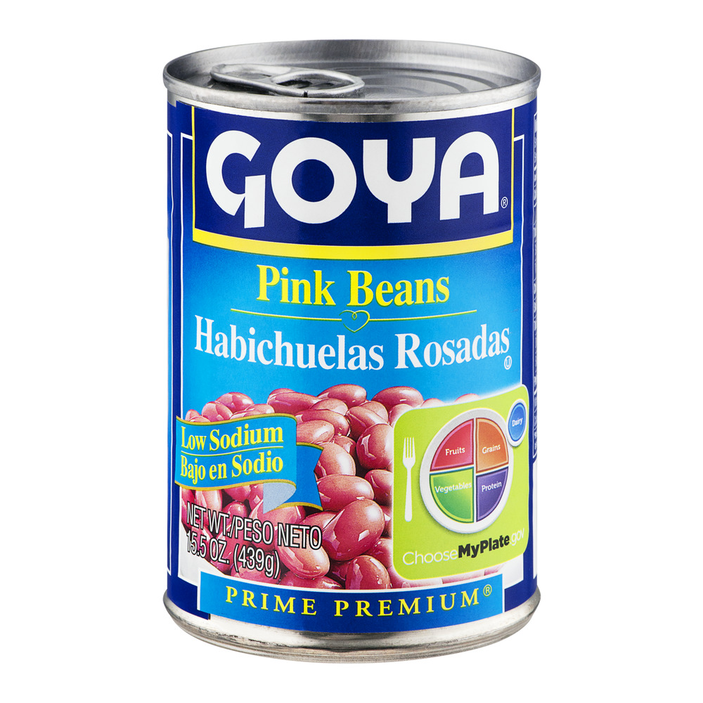 Goya Pink Beans, Low Sodium, 15.5 oz, Allergen-Free