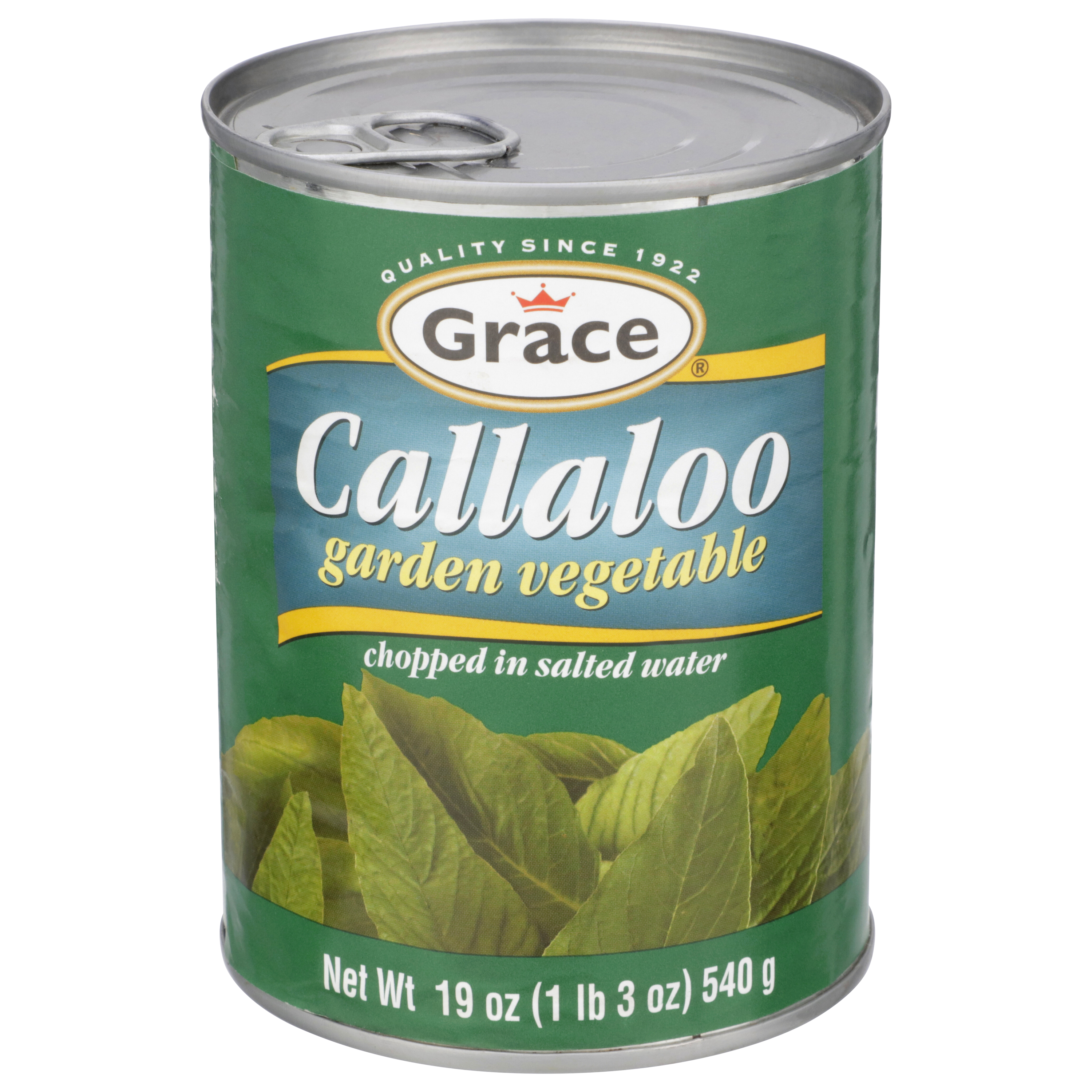 Grace Callaloo in Salt Water, 18 oz Can