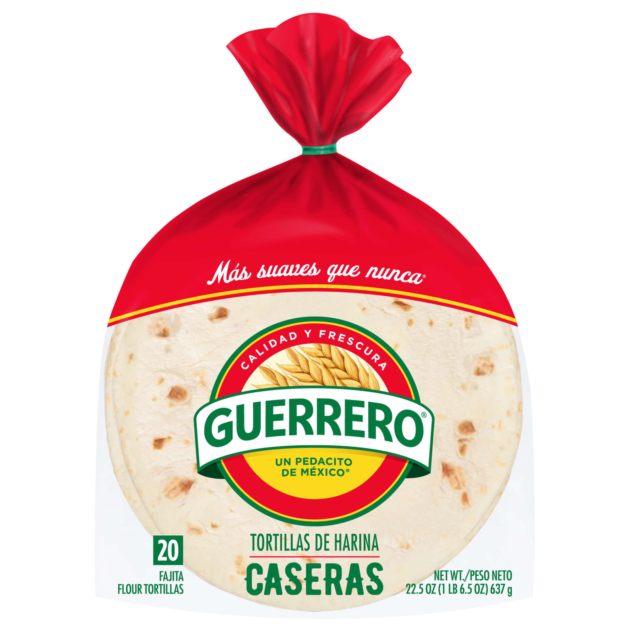 Guerrero Caseras Flour Tortillas, Fajita Size, 20 Count