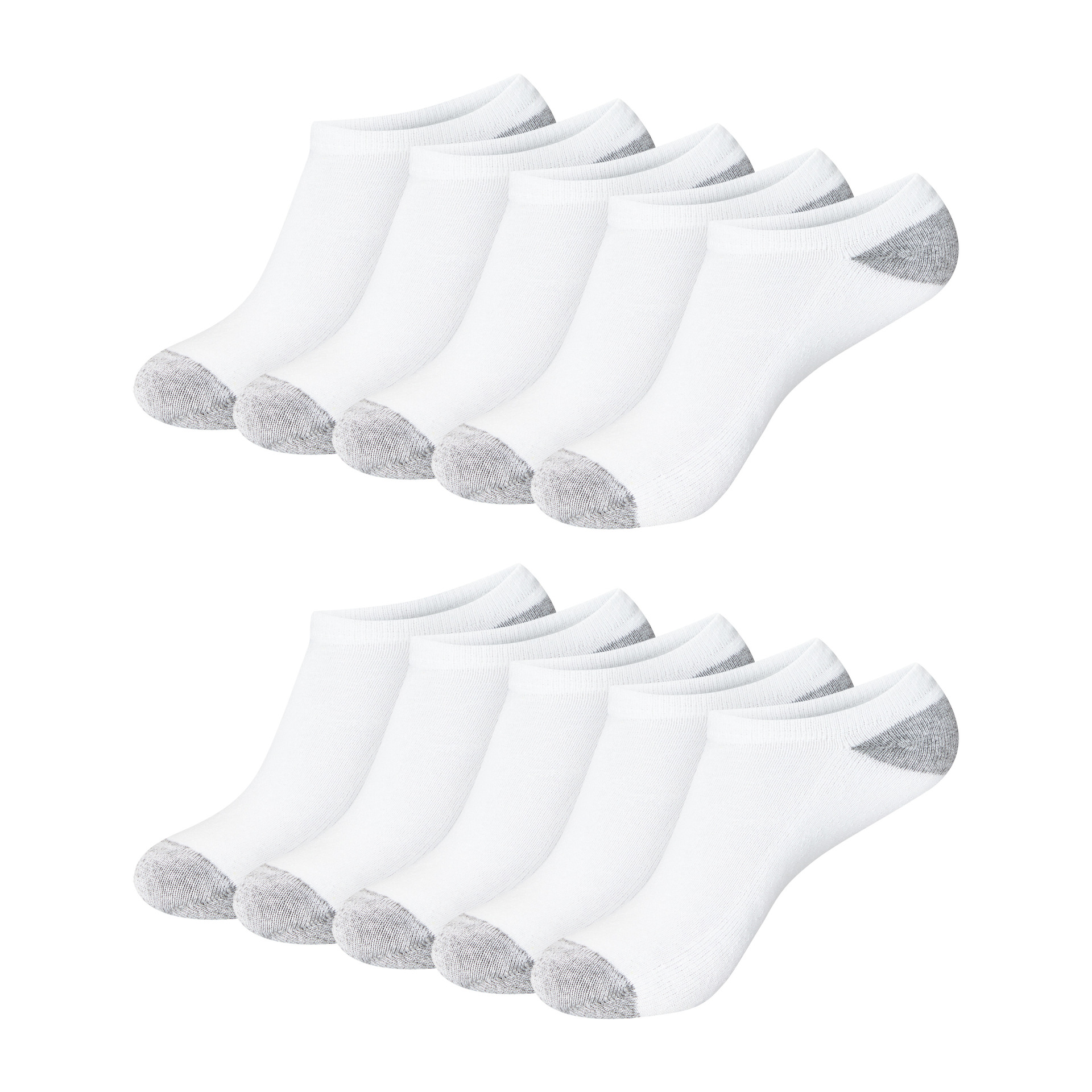 Women's No Show Socks, Athletic Full Cushion, 10-Pack, Size 5-9