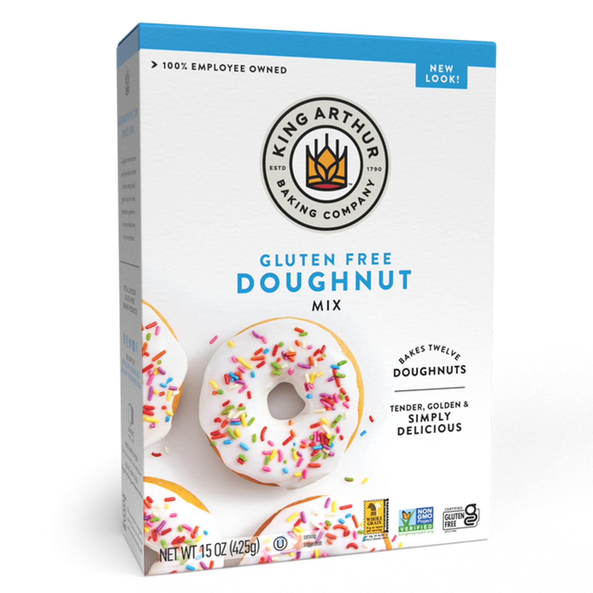 King Arthur Baking Company Gluten-Free Doughnut GJM1Mix 15 oz., Baking and Breakfast Mix, Donuts, Non-GMO