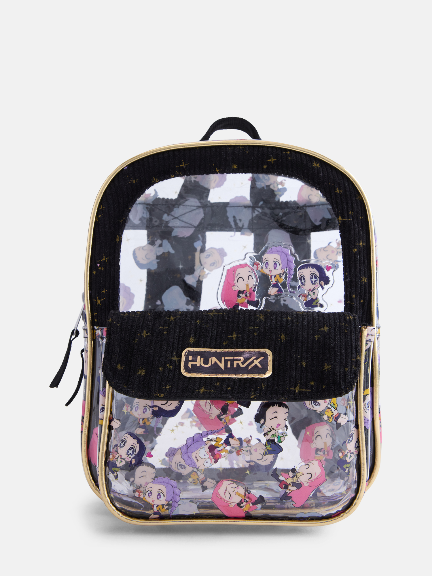 Girls 10" Mini Clear Backpack, Black