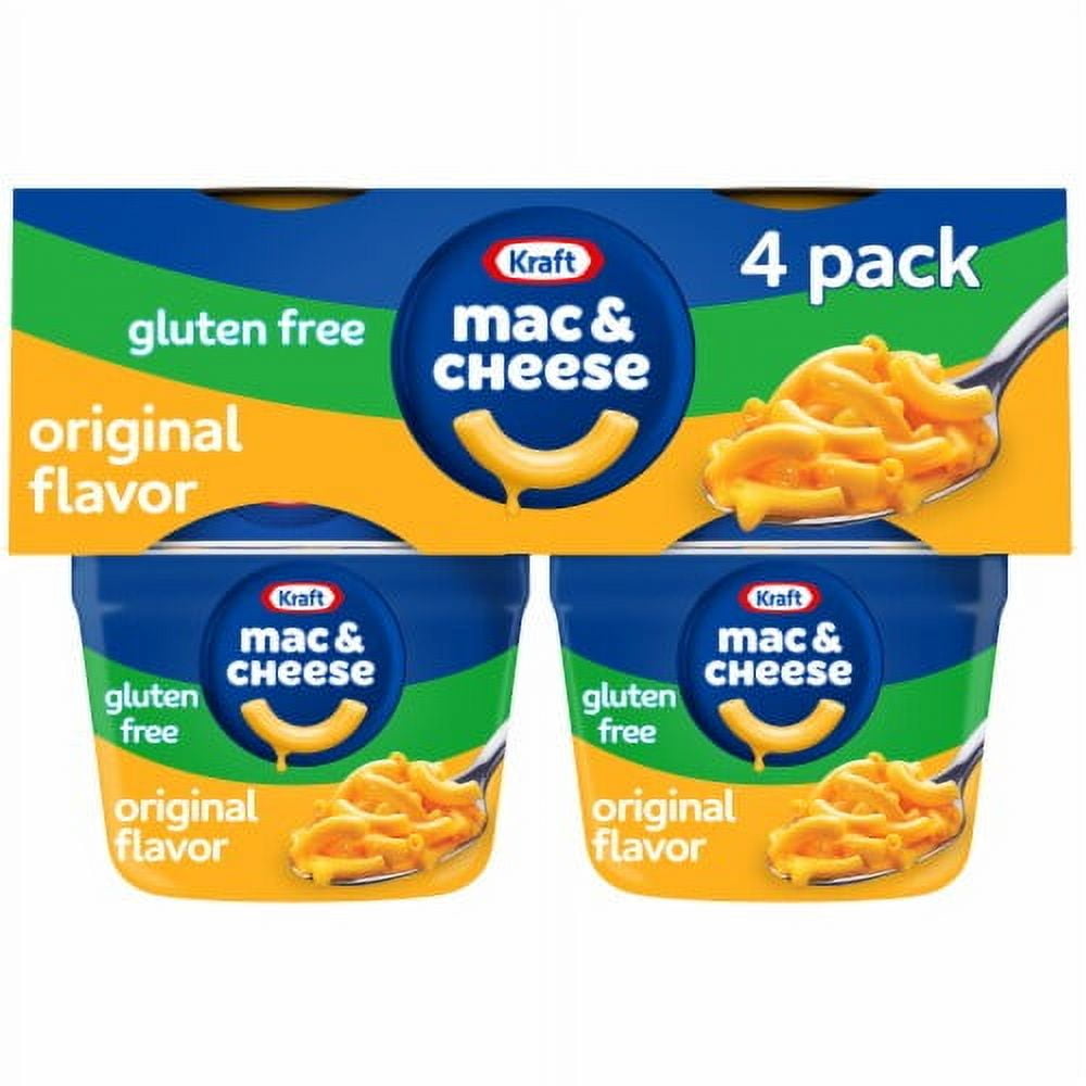 Kraft Gluten Free Original Mac & Cheese Macaroni and Cheese Dinner 4 ct / 1.9 oz - Pack of 2