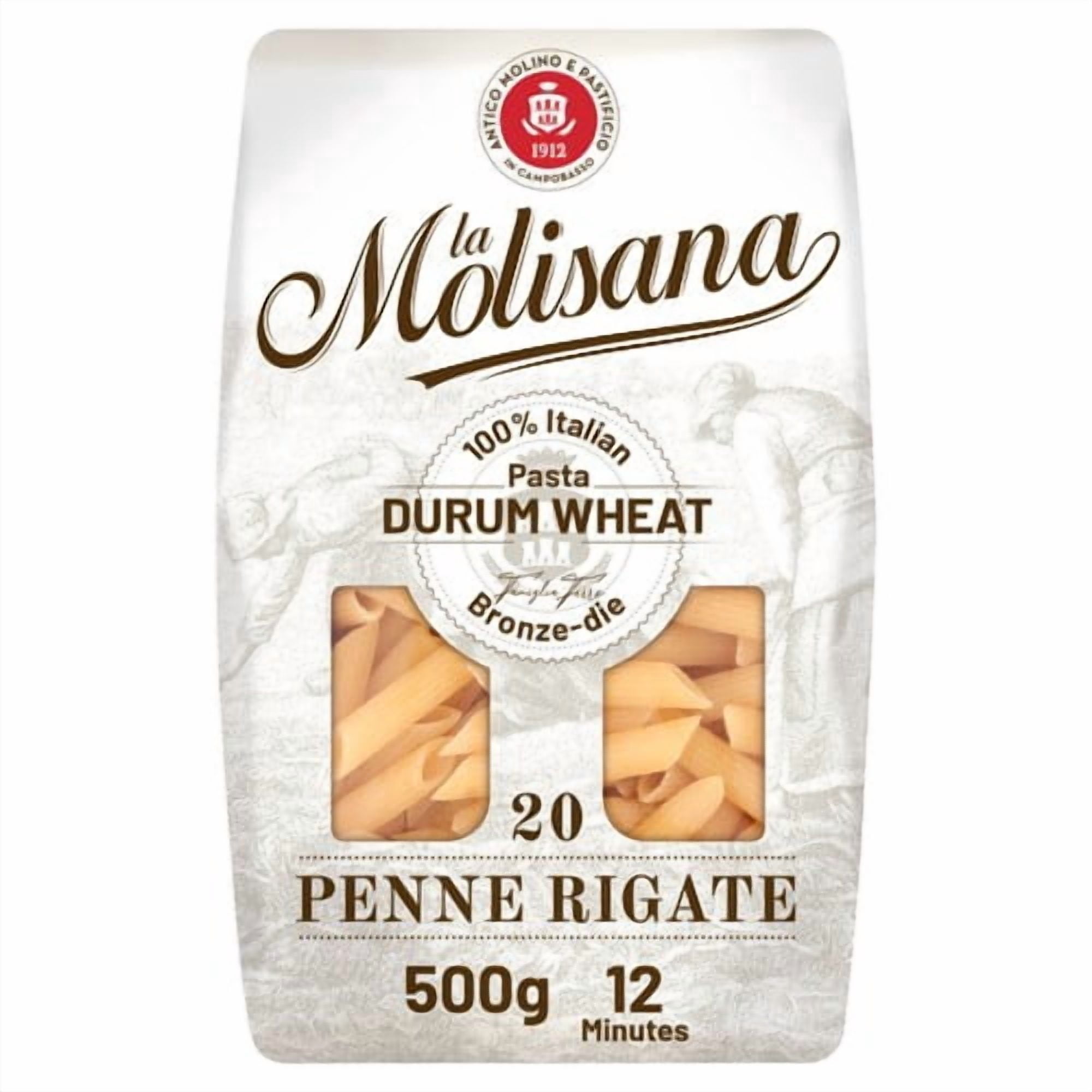 La Molisana Penne Rigate Pasta No.20 500g, British Import (Pack of 3)