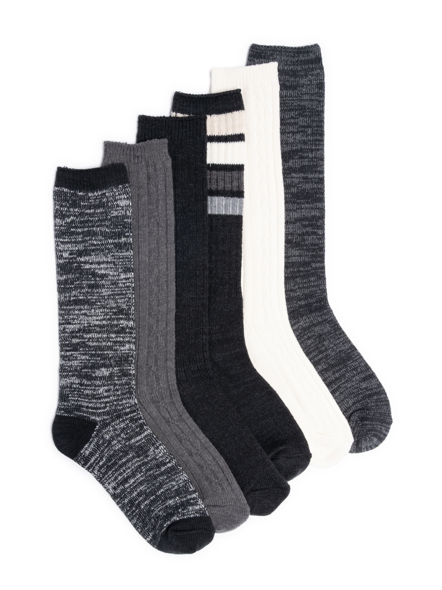 Women's Fluffy Dream Tall Boot Socks, 6-Pack, OSFM