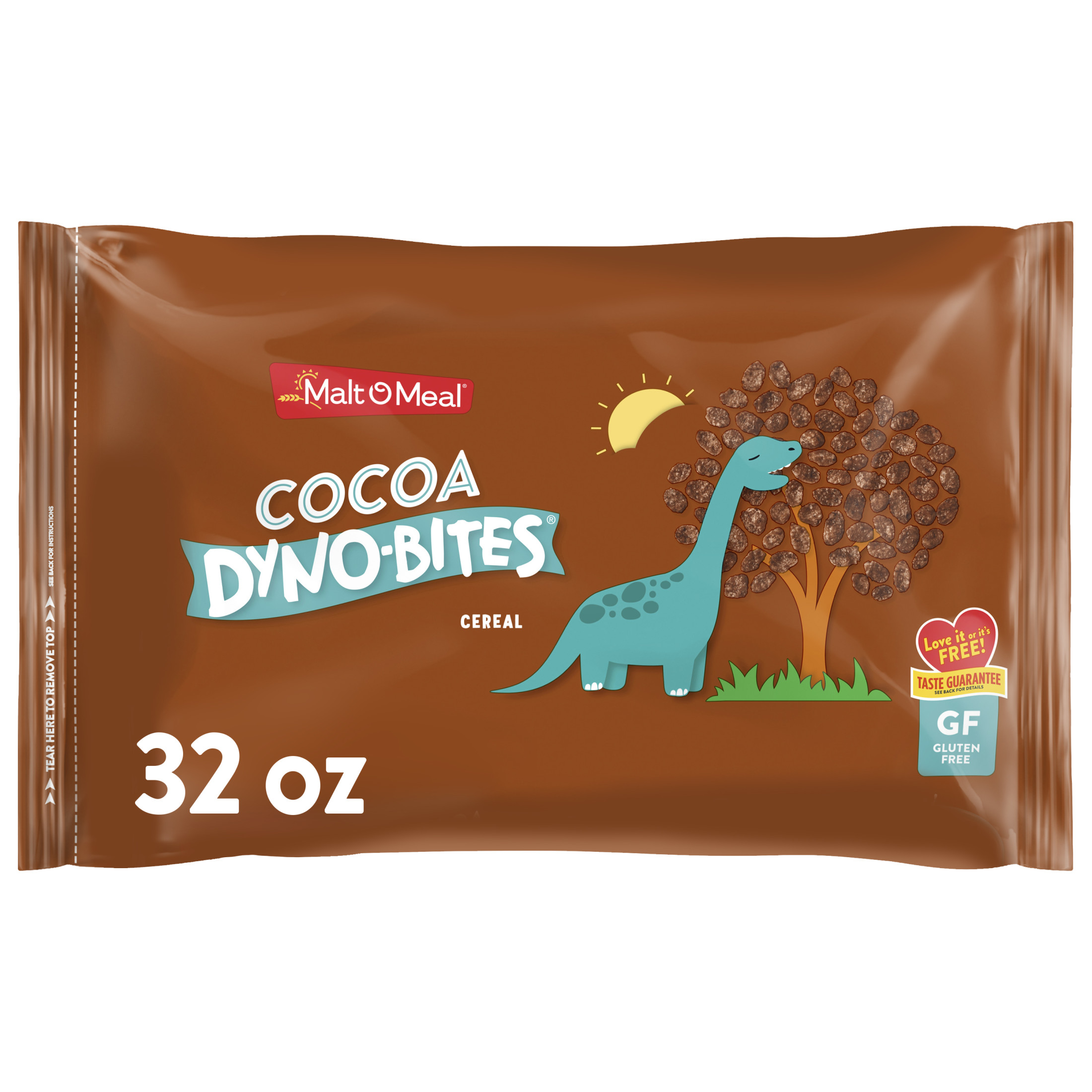 Malt-O-Meal Cocoa Dyno Bites Gluten Free Breakfast Cereal, 32 oz Resealable Bag