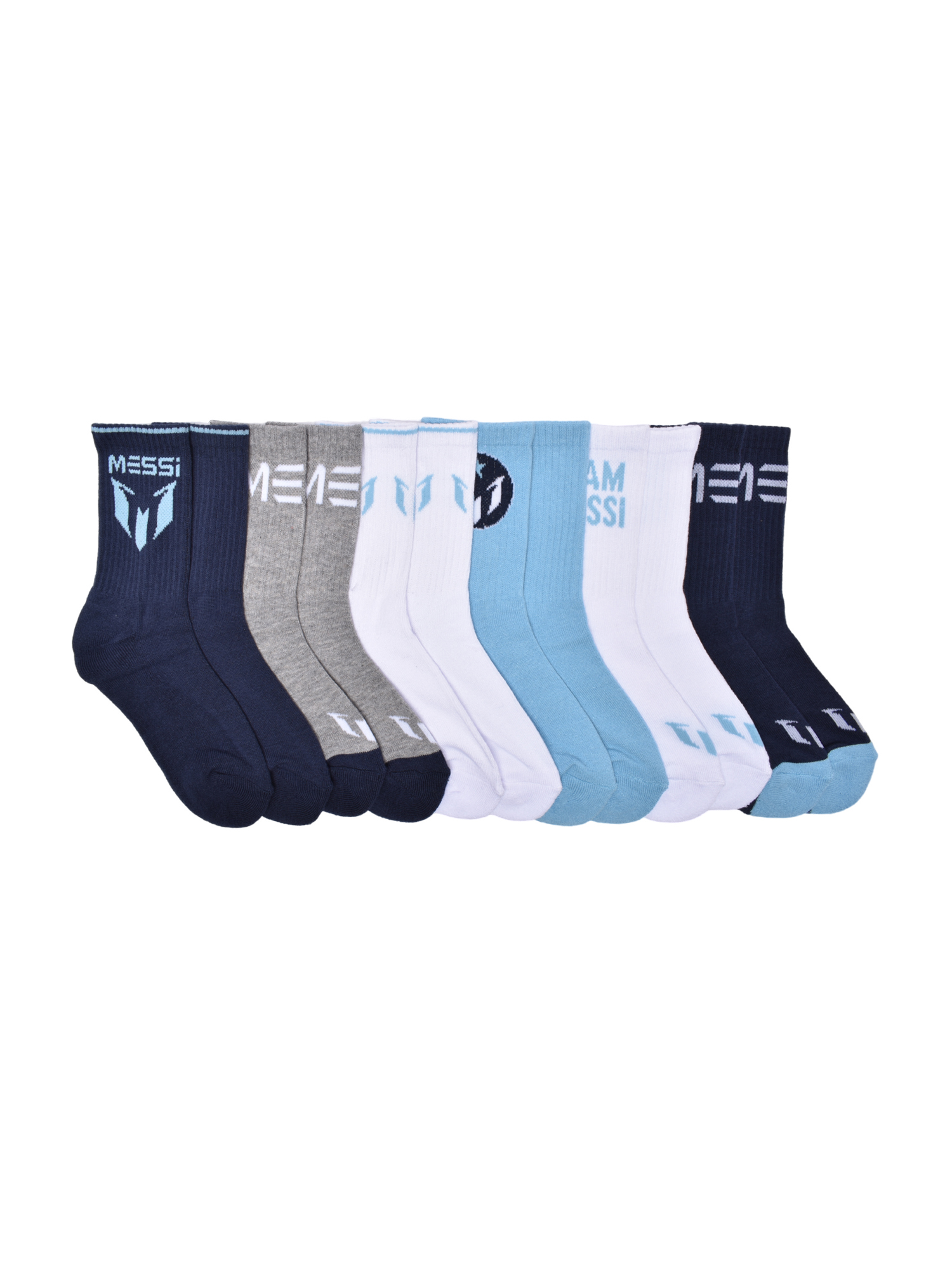 Boys Crew Sock, 6-Pack, Size S-L