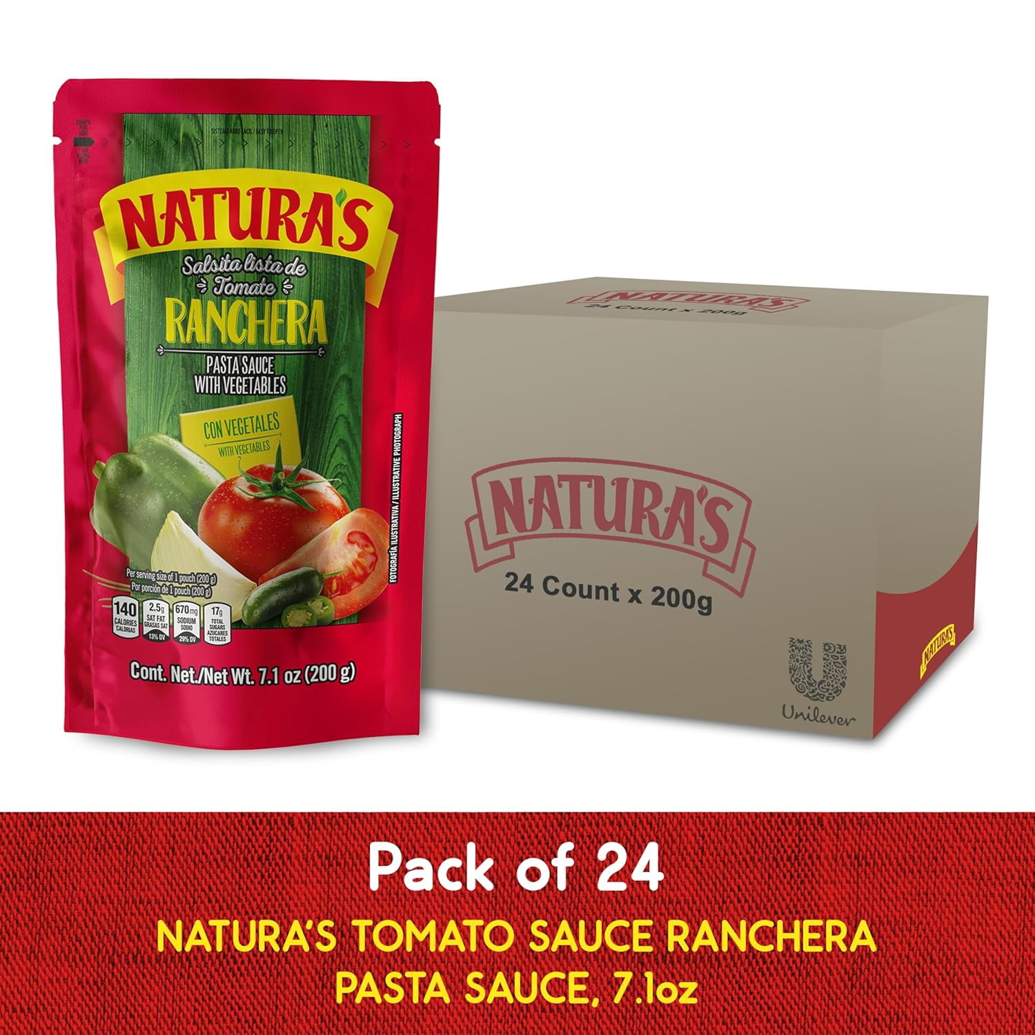 Naturas Tomato Ranchera Paste (24 Pack) 7.1 oz