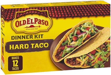Old El Paso Hard Taco Dinner Kit, 12 taco shells, 250g/8.8 oz