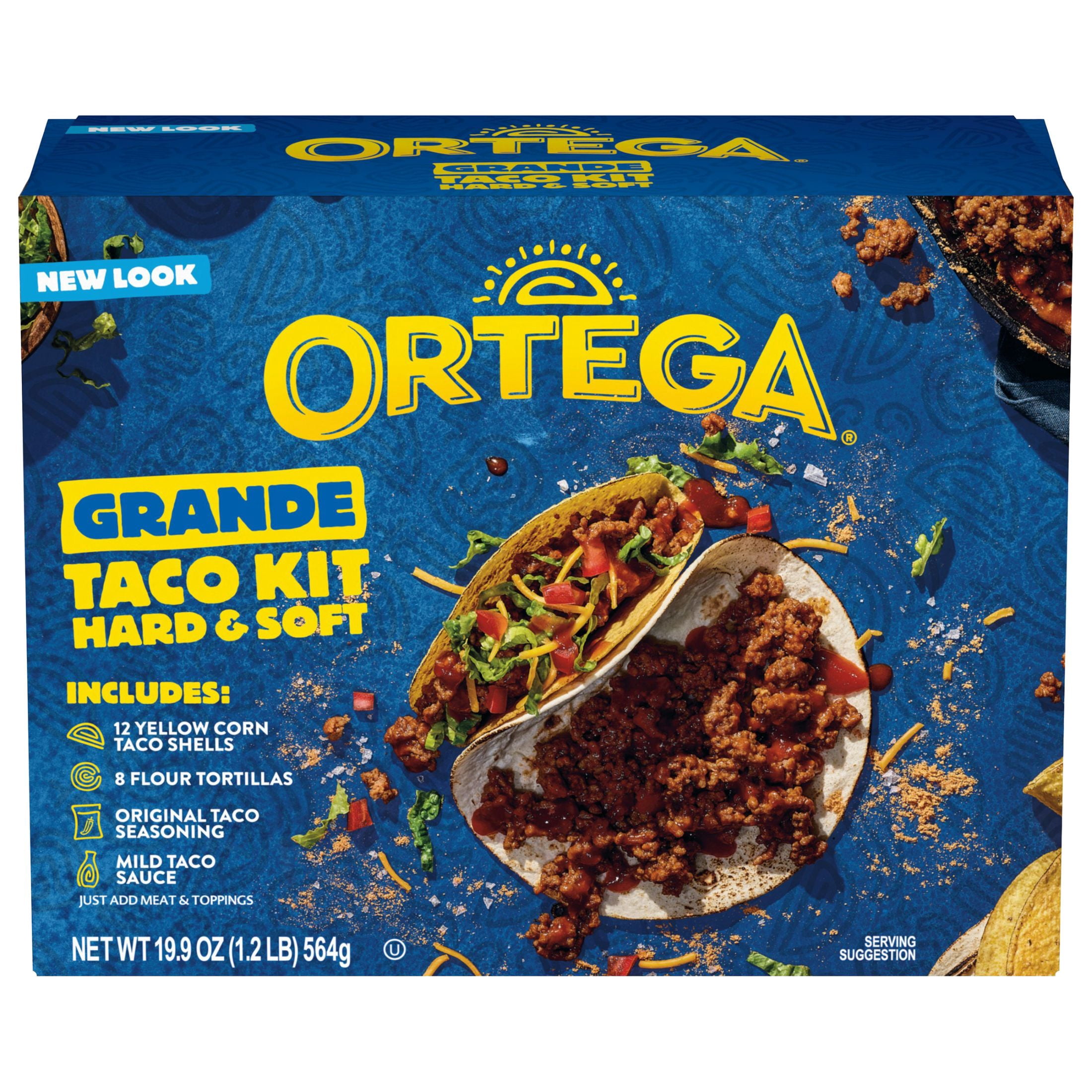 Ortega Grande Hard & Soft Taco Kit, 19.9 oz